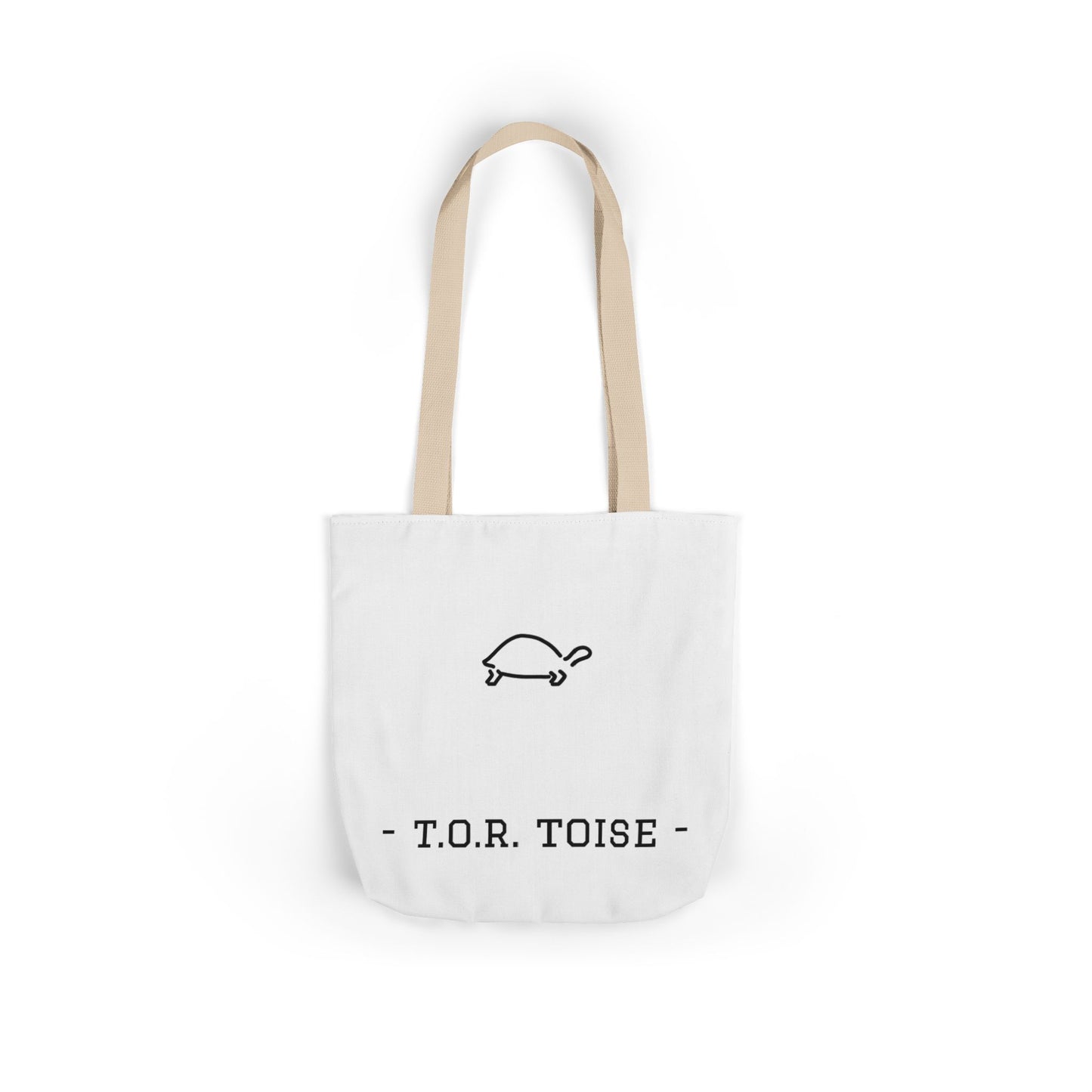 Cute Tortoise Canvas Tote Bag with 5-Color Straps - T.O.R. Toise Design