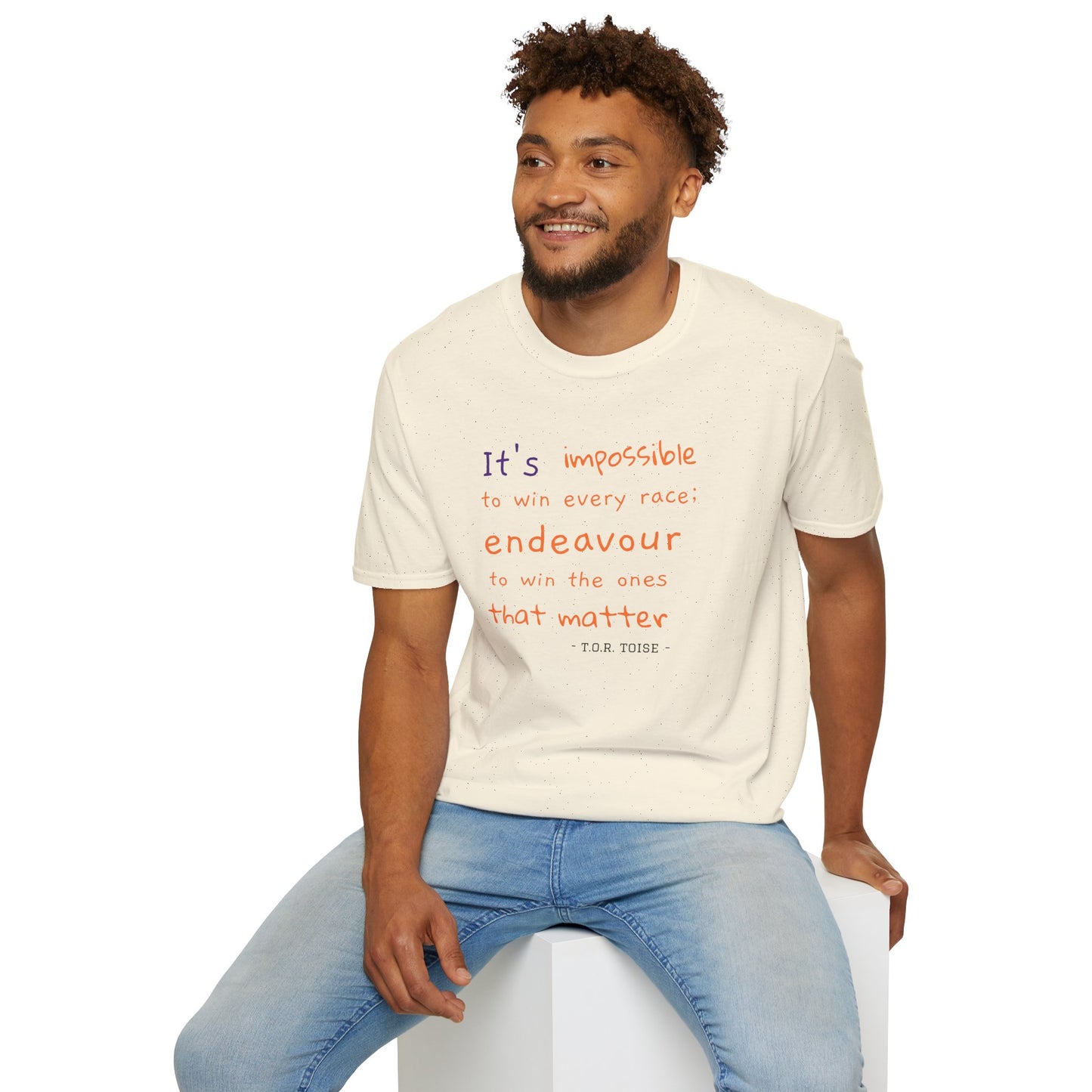 Inspirational Quote T-Shirt - "It's Impossible to Win Every Race" Unisex Softstyle Tee