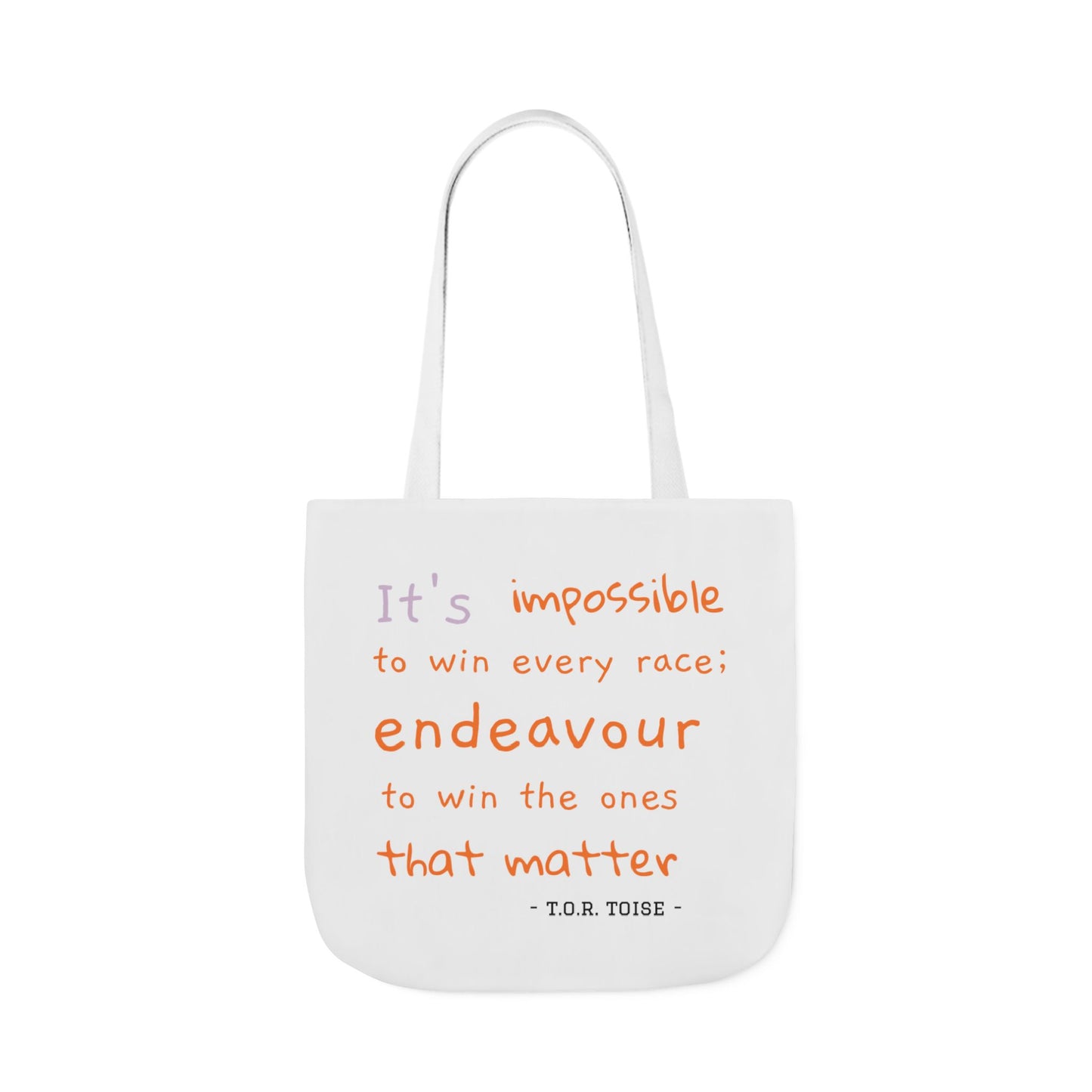 Inspirational Canvas Tote Bag with 5-Color Straps - Perfect for Everyday Use