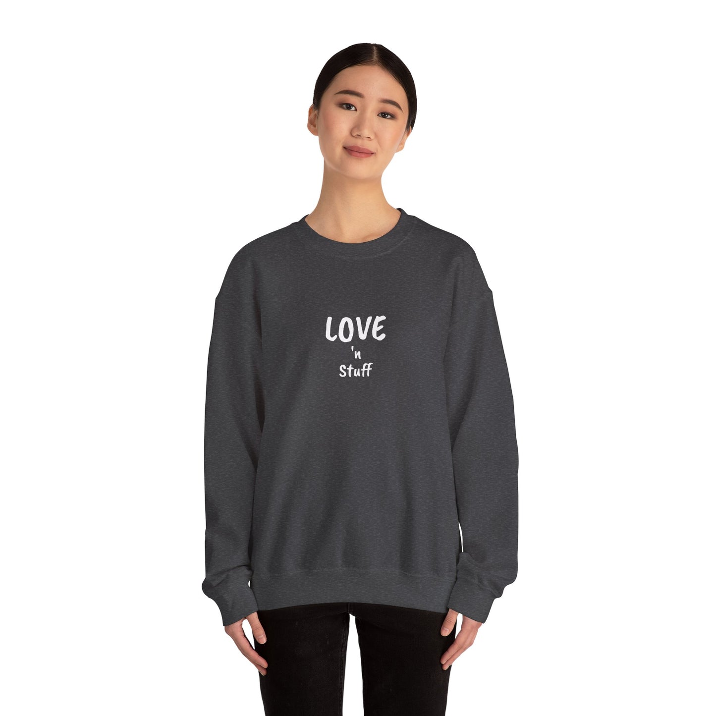 Unisex "Love 'n Stuff" Crewneck Sweatshirt - Cozy Casualwear for Everyday Comfort