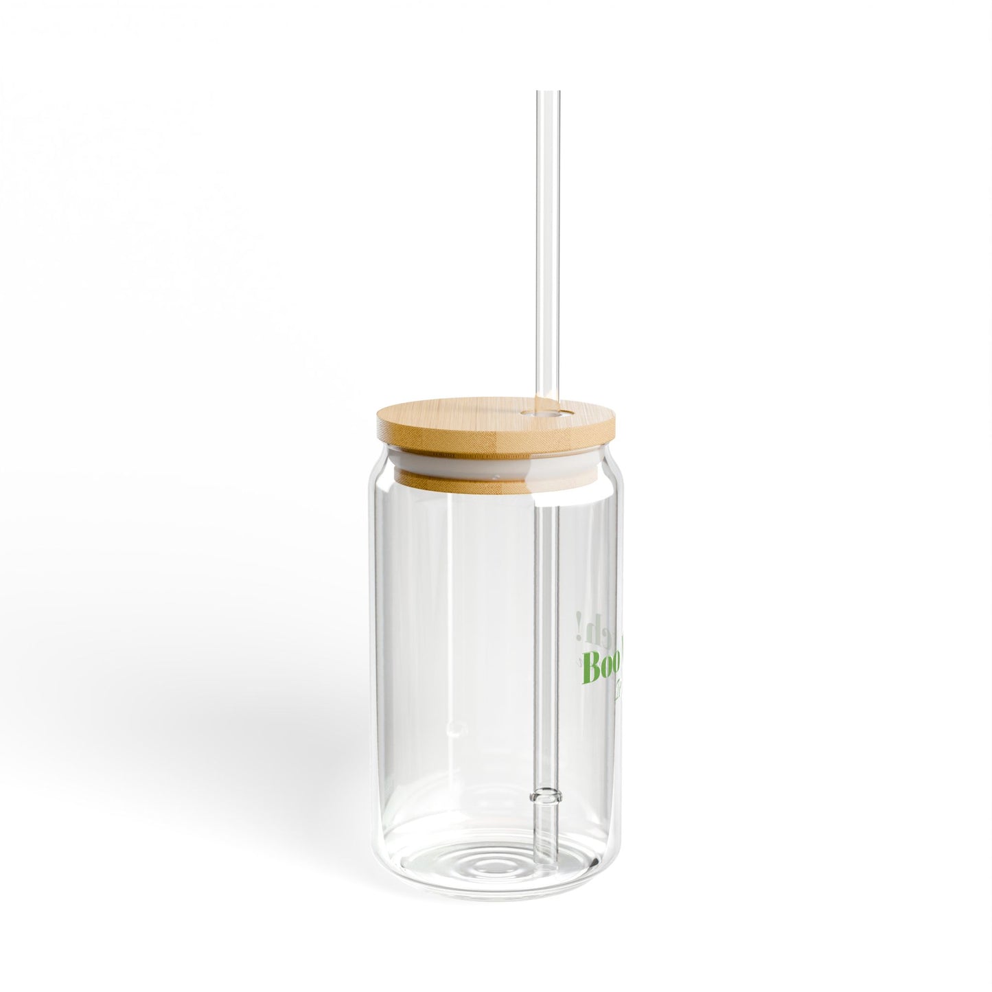 Green "Boo Witch! It's Halloween" 16oz Sipper Glass with Bamboo Lid - Stylish Drinkware for the Spooky Season
