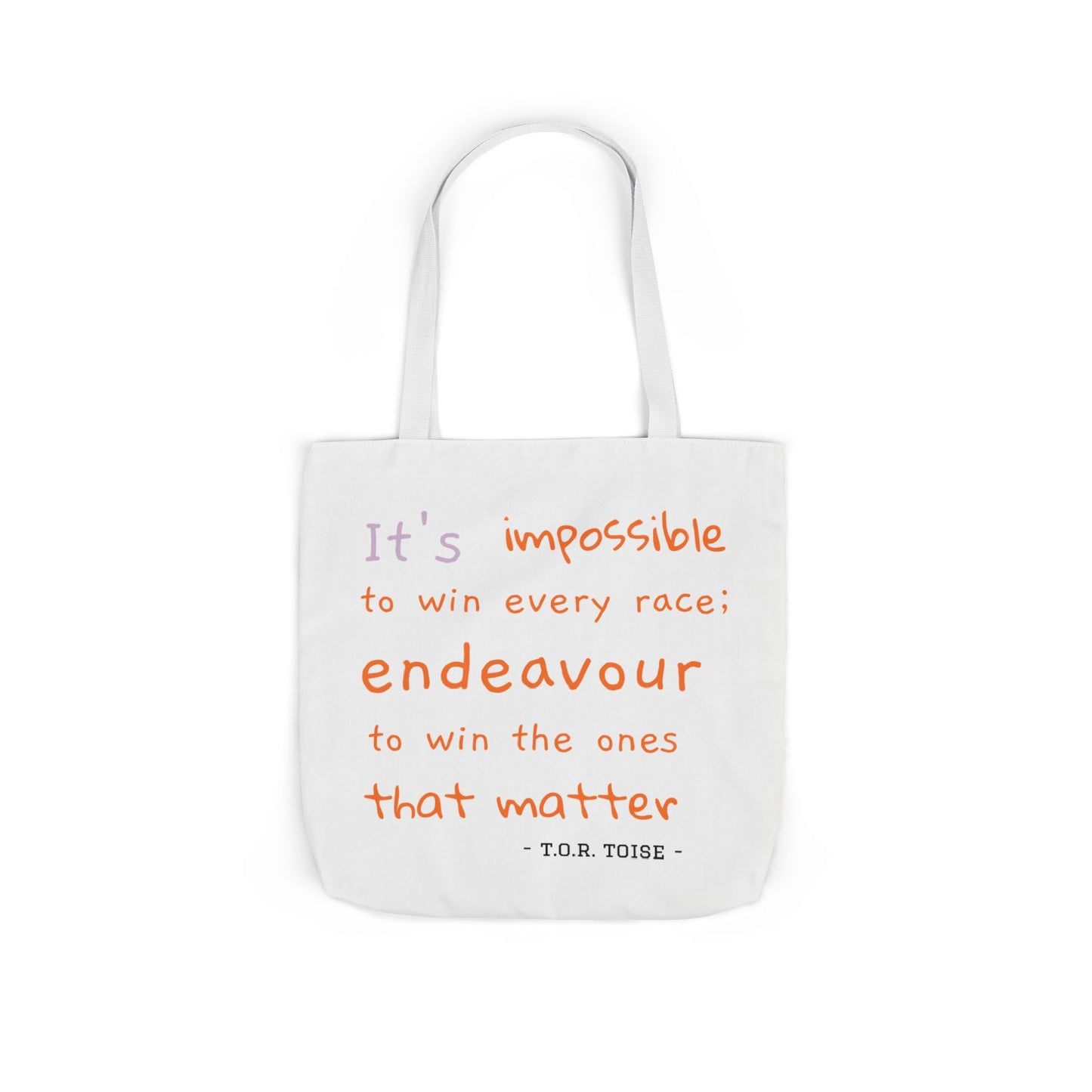 Inspirational Canvas Tote Bag with 5-Color Straps - Perfect for Everyday Use