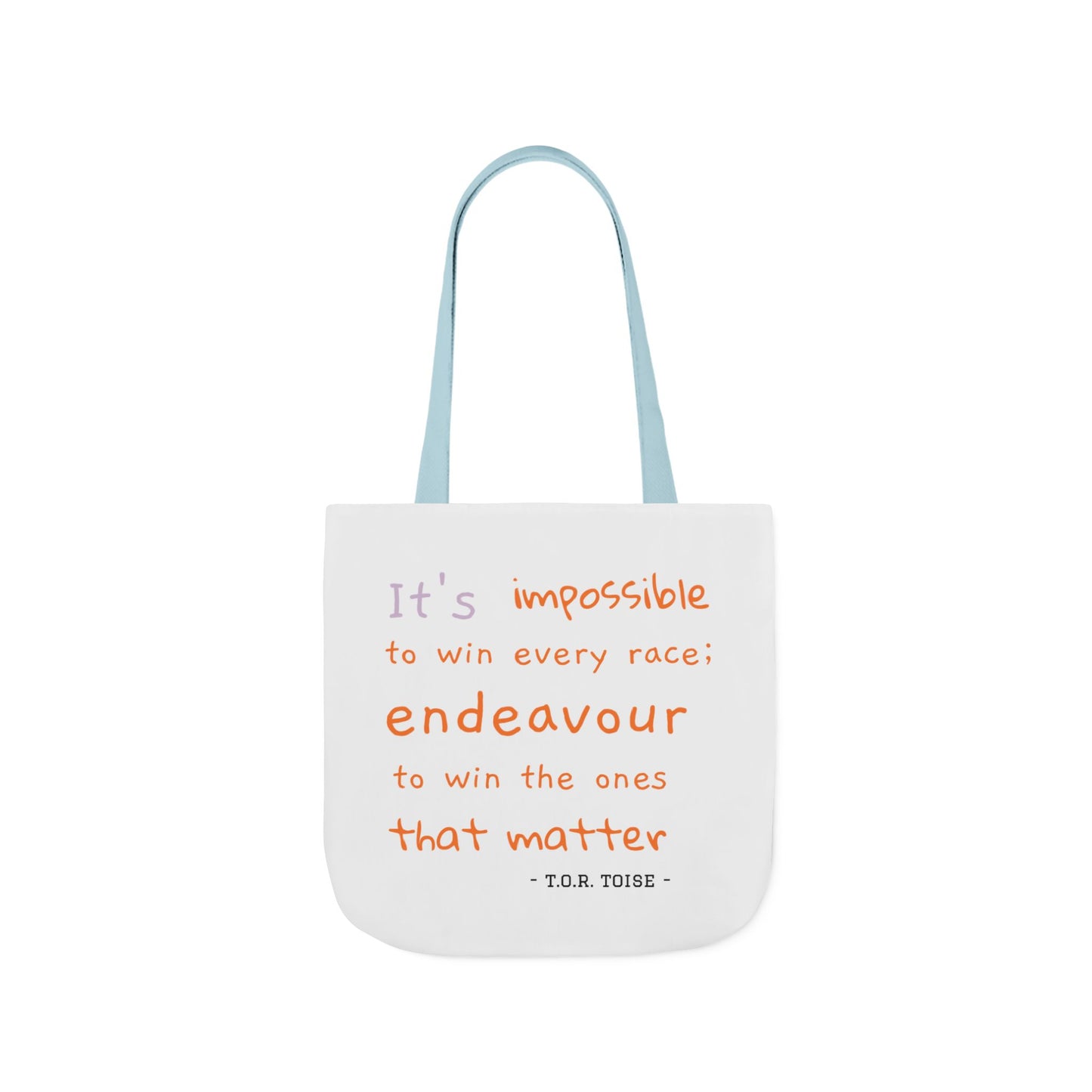 Inspirational Canvas Tote Bag with 5-Color Straps - Perfect for Everyday Use
