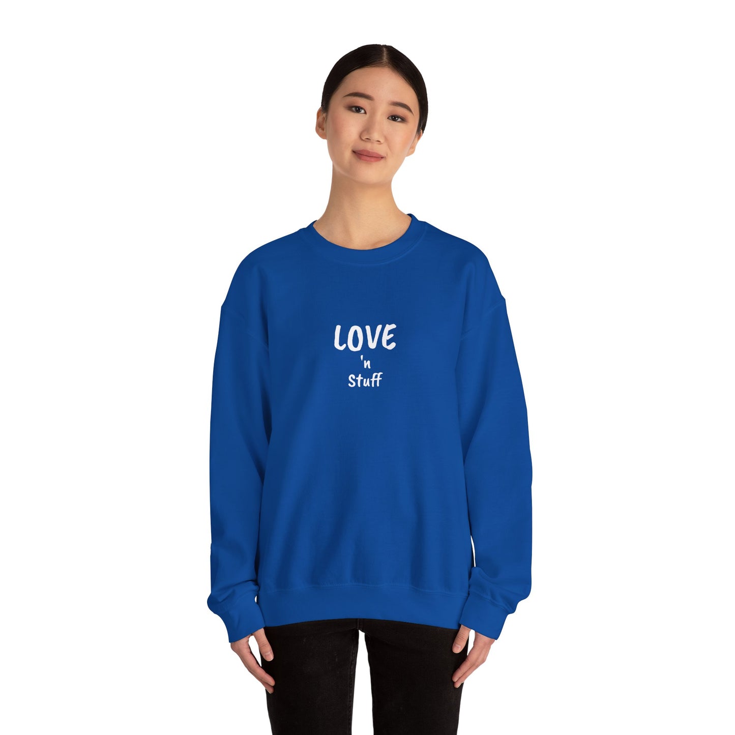Unisex "Love 'n Stuff" Crewneck Sweatshirt - Cozy Casualwear for Everyday Comfort