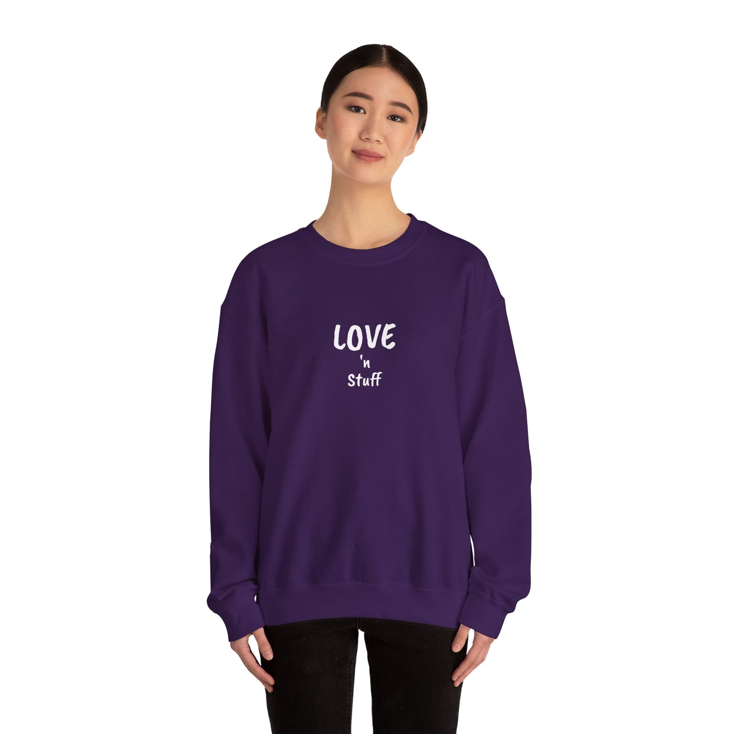 Unisex "Love 'n Stuff" Crewneck Sweatshirt - Cozy Casualwear for Everyday Comfort