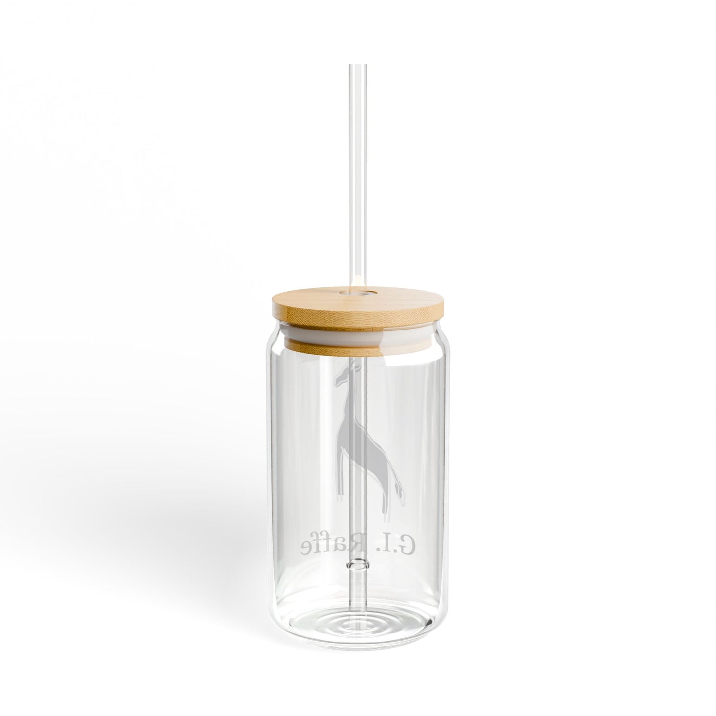 White outline "G.I. Raffe" 16oz Sipper Glass