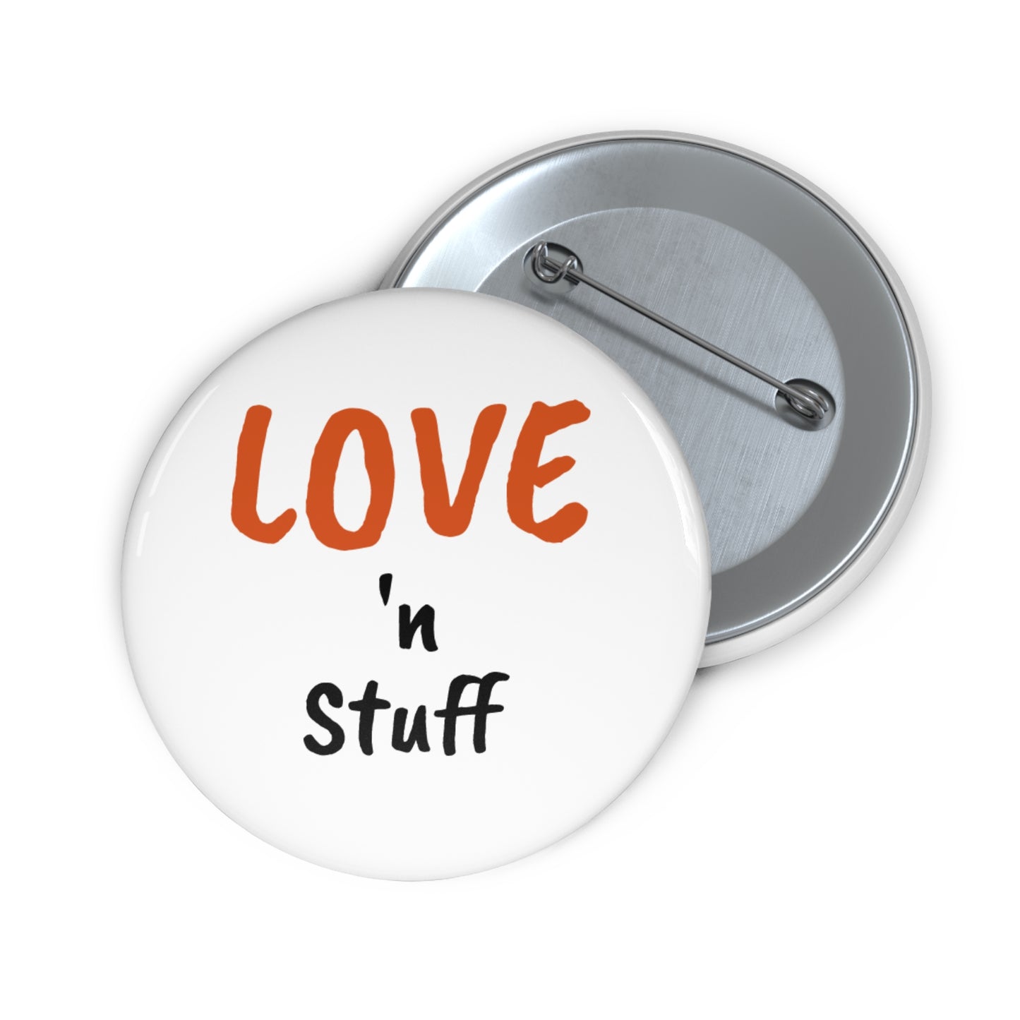 'LOVE 'n STUFF' Pin Buttons, Cute Accessories, Love & Friendship Gifts, Fun Badge