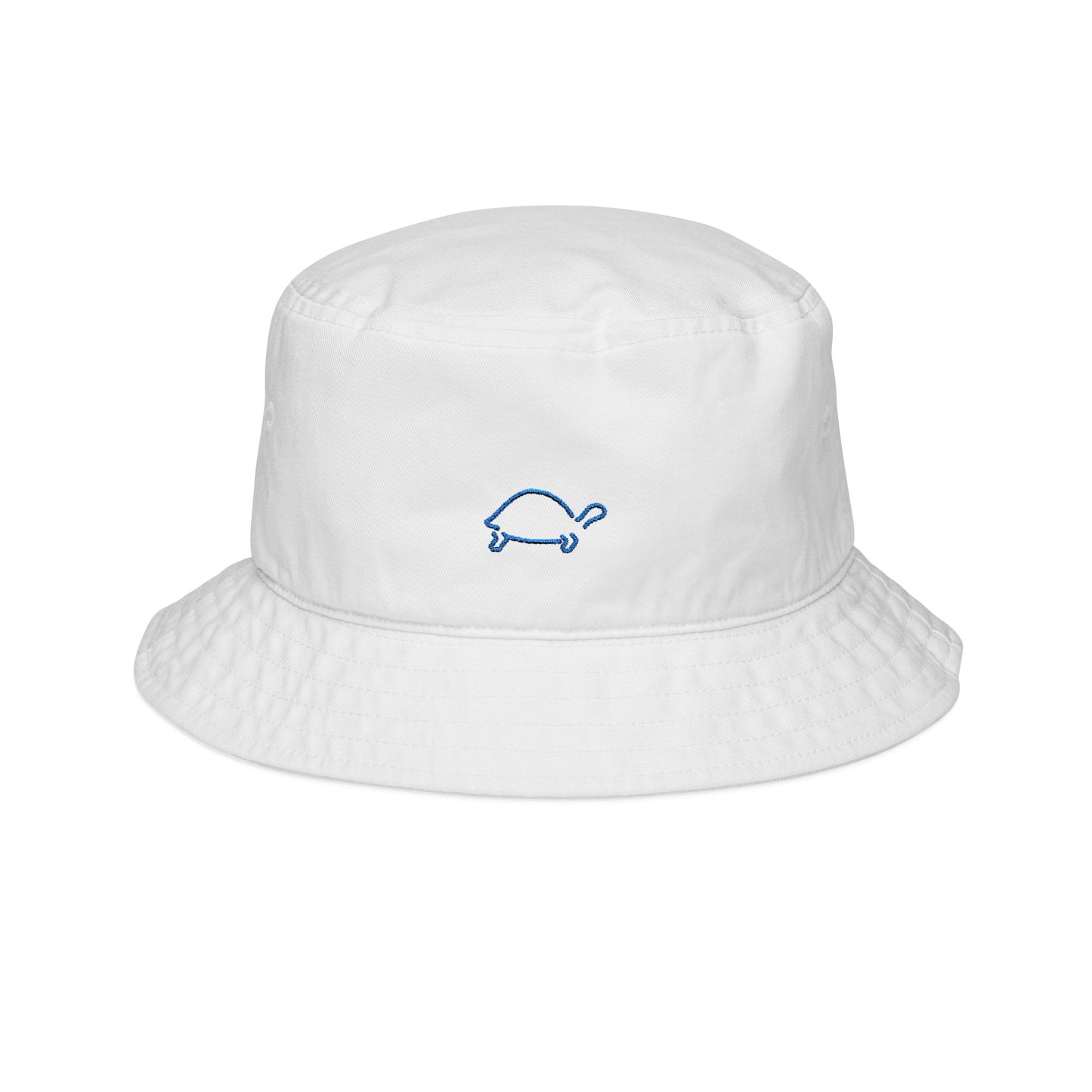 Embroidered Blue Tortoise Bucket Hat - Stylish Sun Protection for Trendy Outdoor Vibes