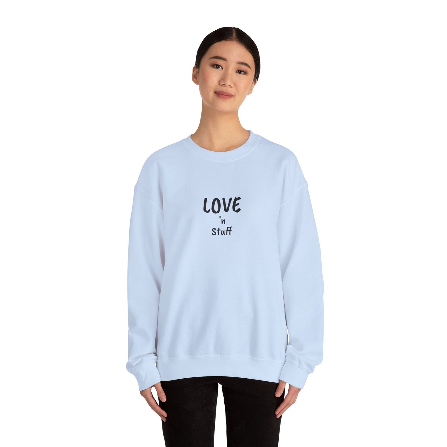 Unisex "Love 'n Stuff" Crewneck Sweatshirt - Cozy Casualwear for Everyday Comfort