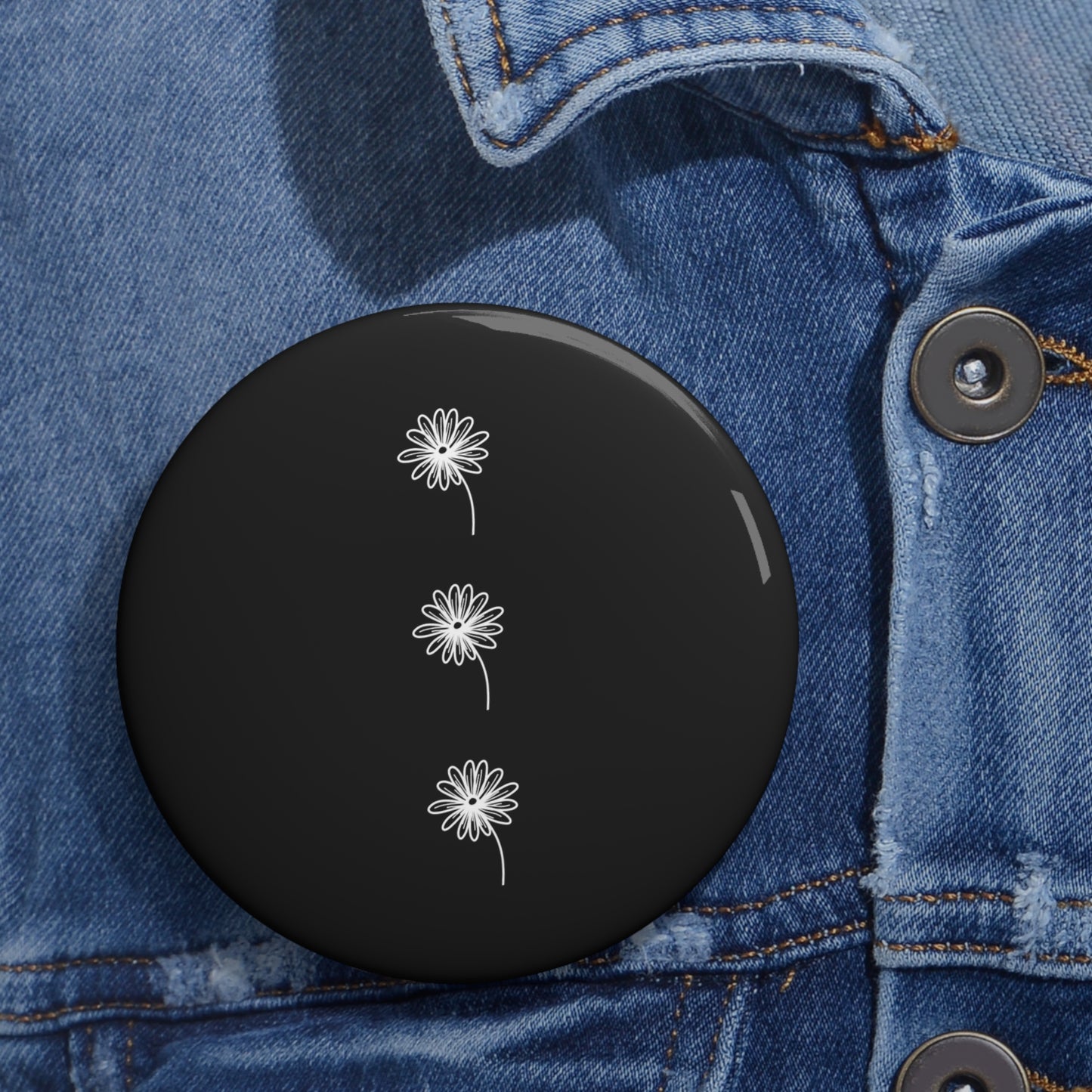 Black Pin Button - Old Wounds and Forever Afters Merch