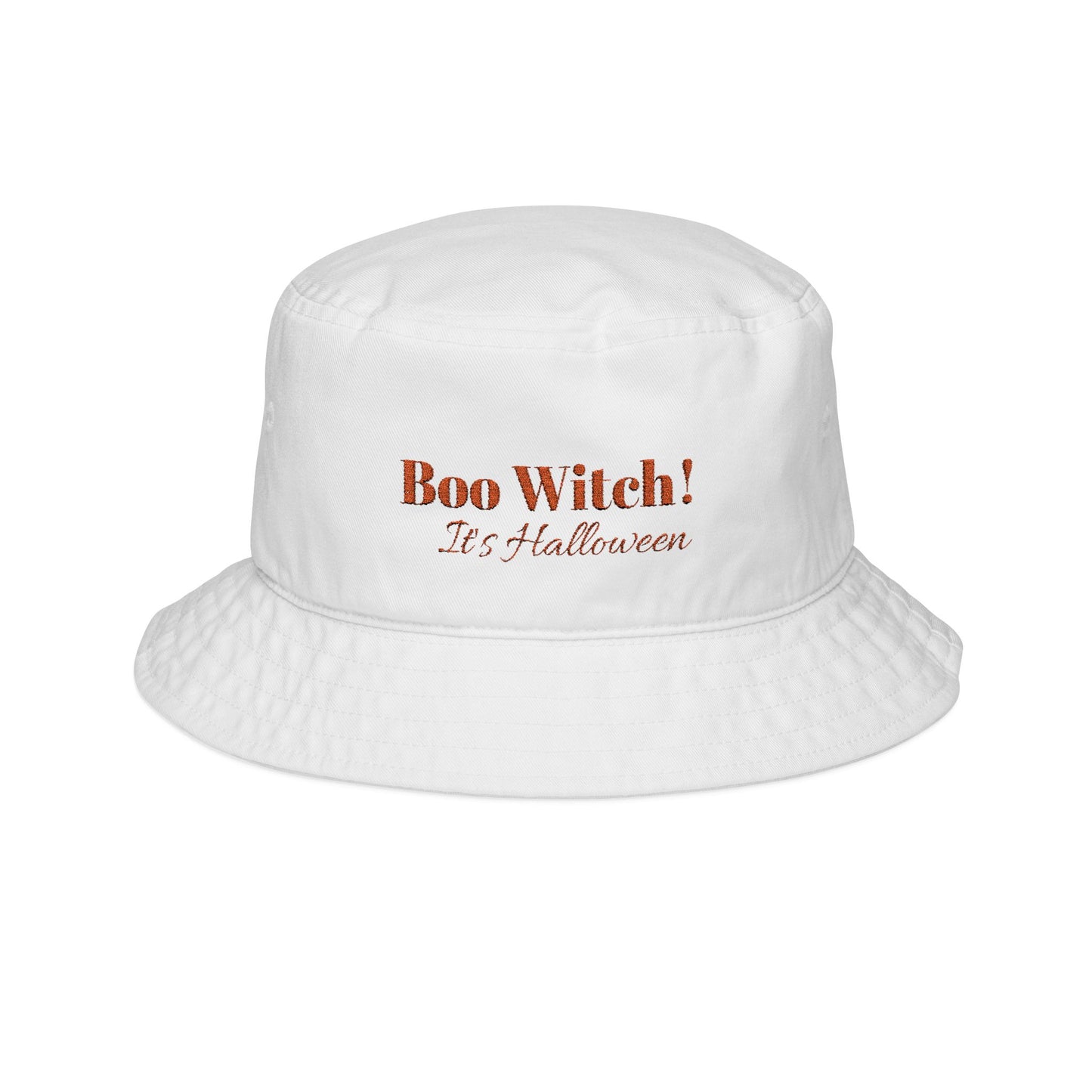 Embroidered Bucket Hat - "Boo Witch It's Halloween"