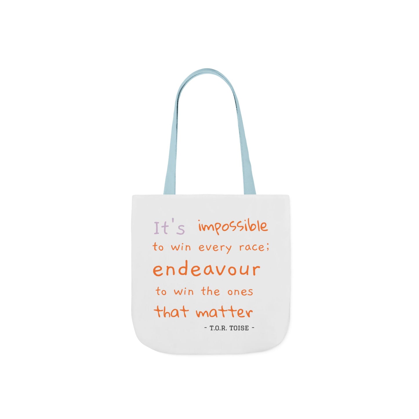 Inspirational Canvas Tote Bag with 5-Color Straps - Perfect for Everyday Use