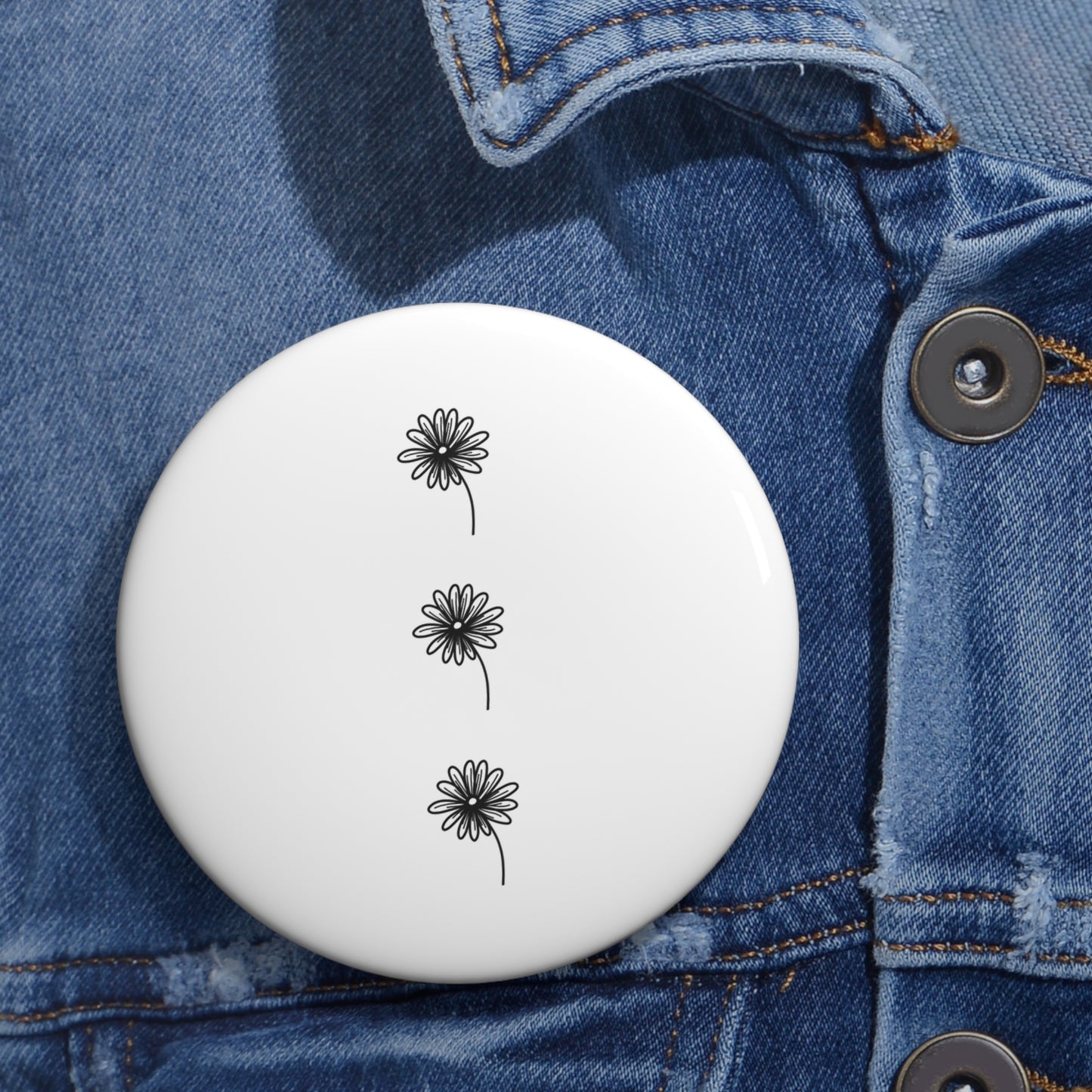 White Pin Button - Old Wounds and Forever Afters Merch