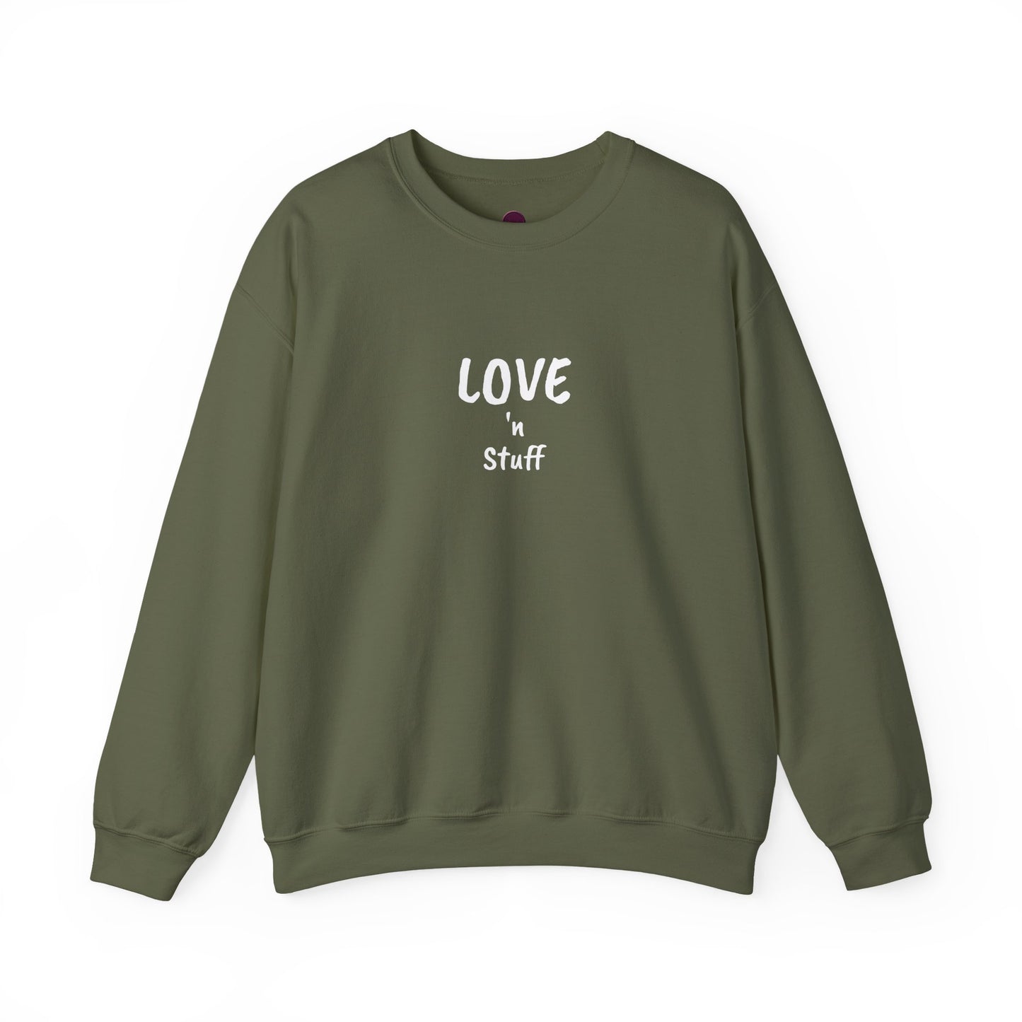 Unisex "Love 'n Stuff" Crewneck Sweatshirt - Cozy Casualwear for Everyday Comfort