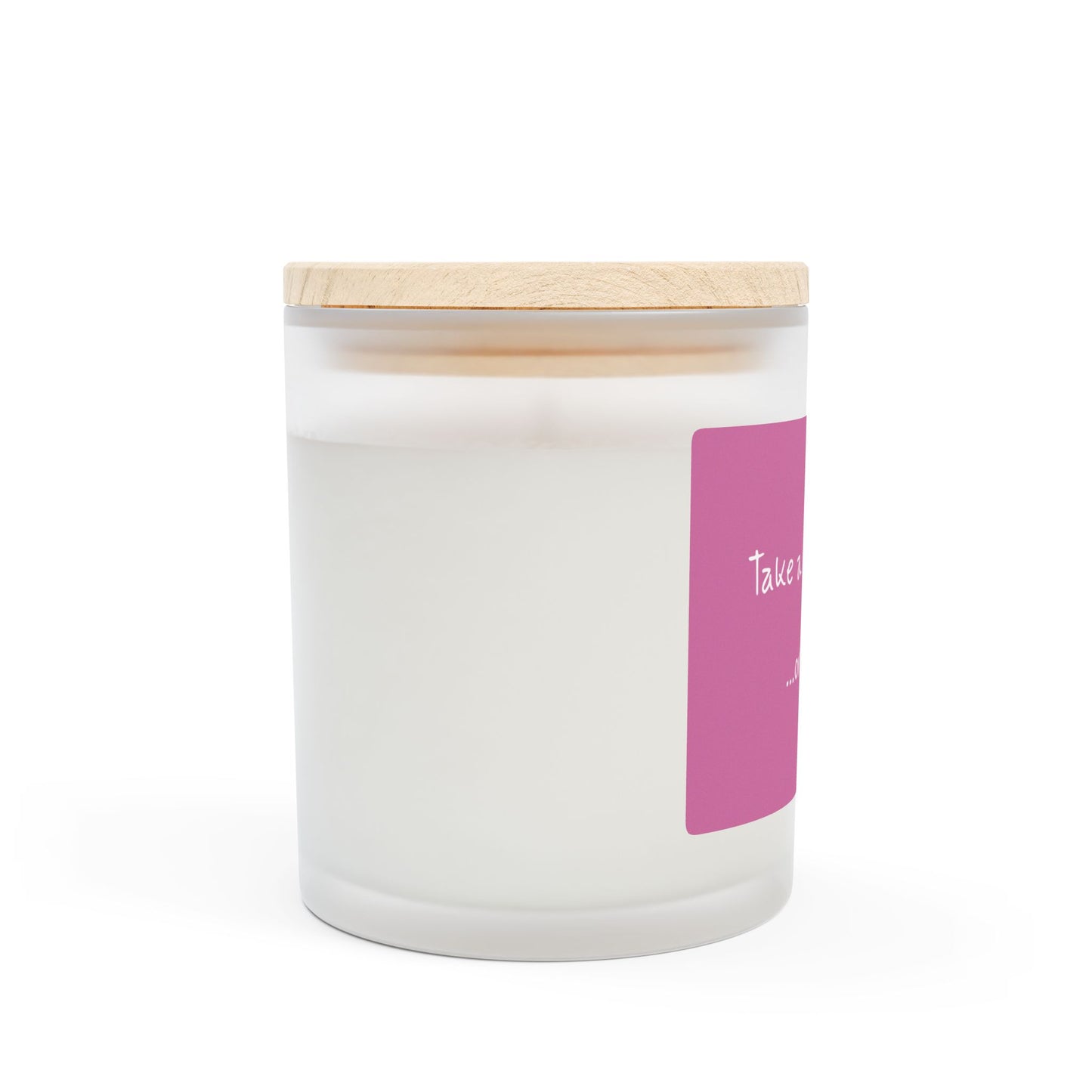 'Take a moment...or two' Frosted Glass Candle - 11oz - Perfect for Mindful Moments and Gift-Giving