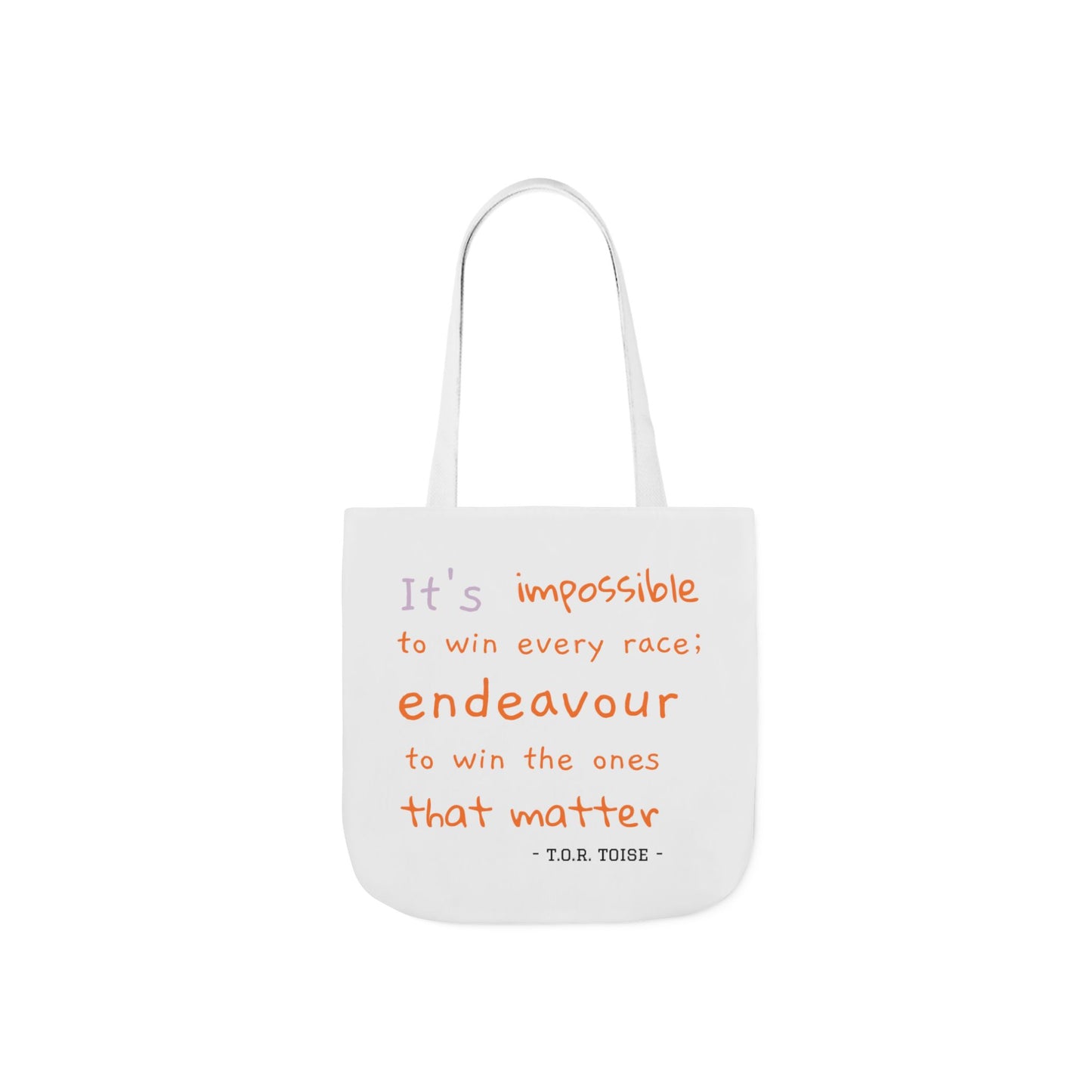 Inspirational Canvas Tote Bag with 5-Color Straps - Perfect for Everyday Use