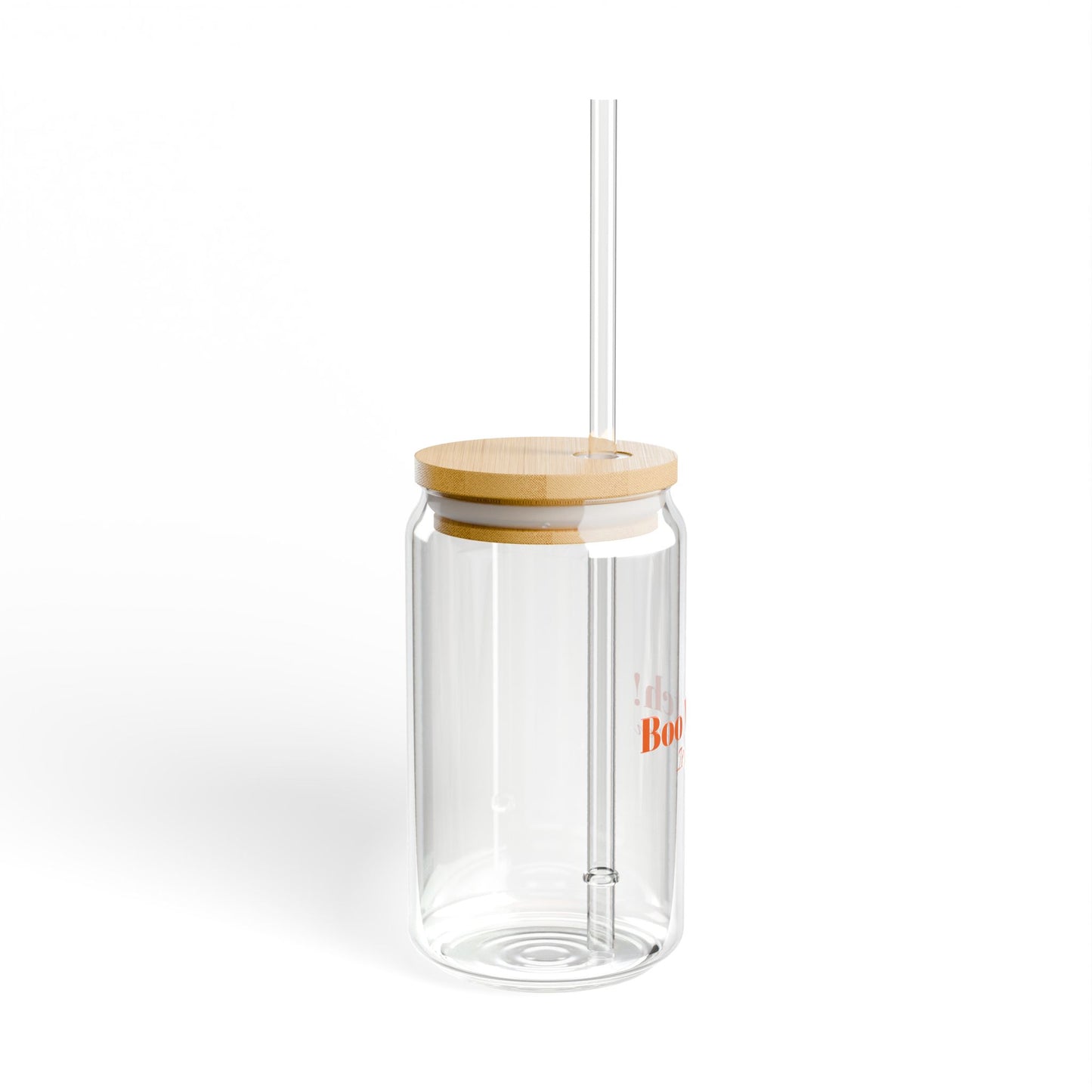 Orange "Boo Witch! It's Halloween" 16oz Sipper Glass with Bamboo Lid - Stylish Drinkware for the Spooky Season