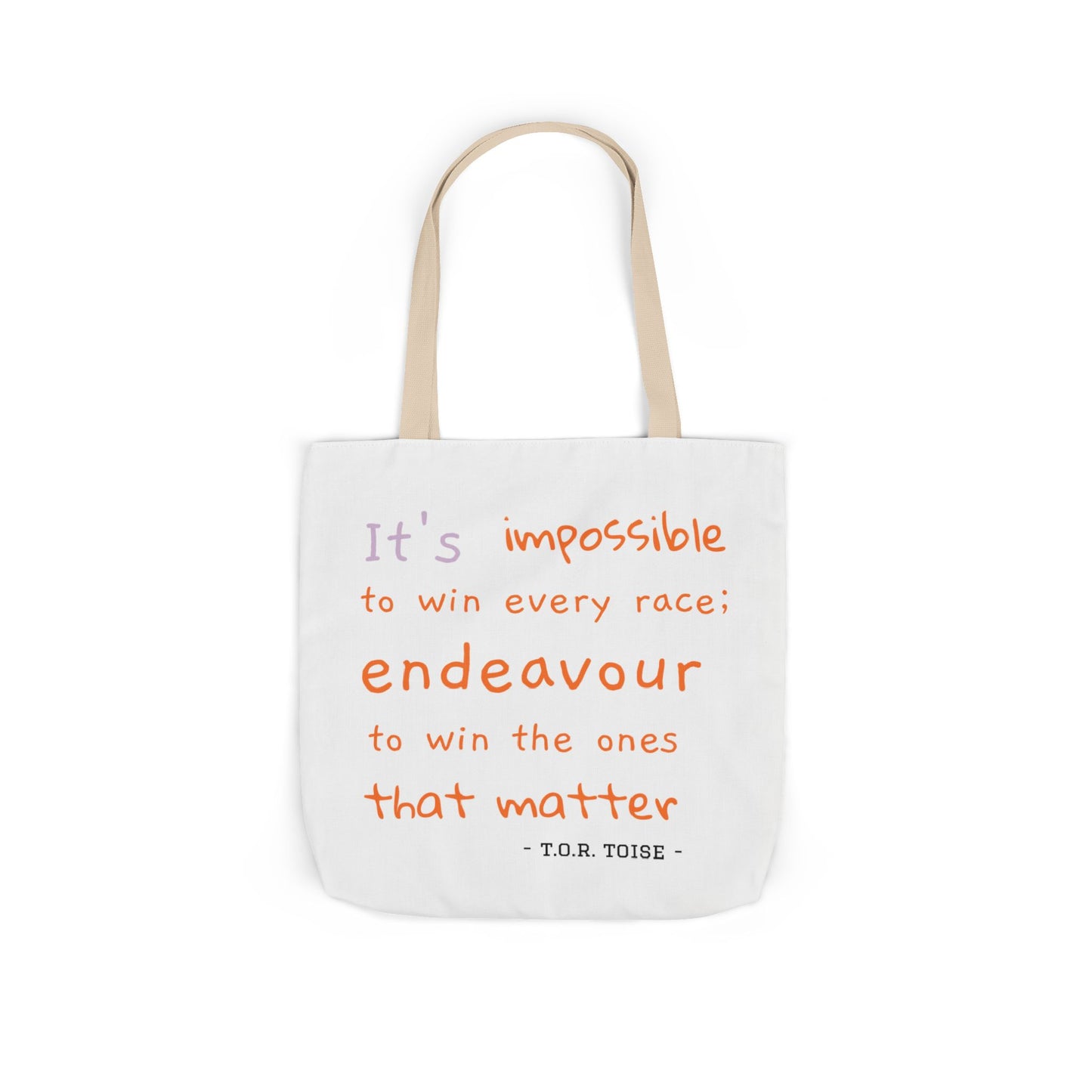Inspirational Canvas Tote Bag with 5-Color Straps - Perfect for Everyday Use