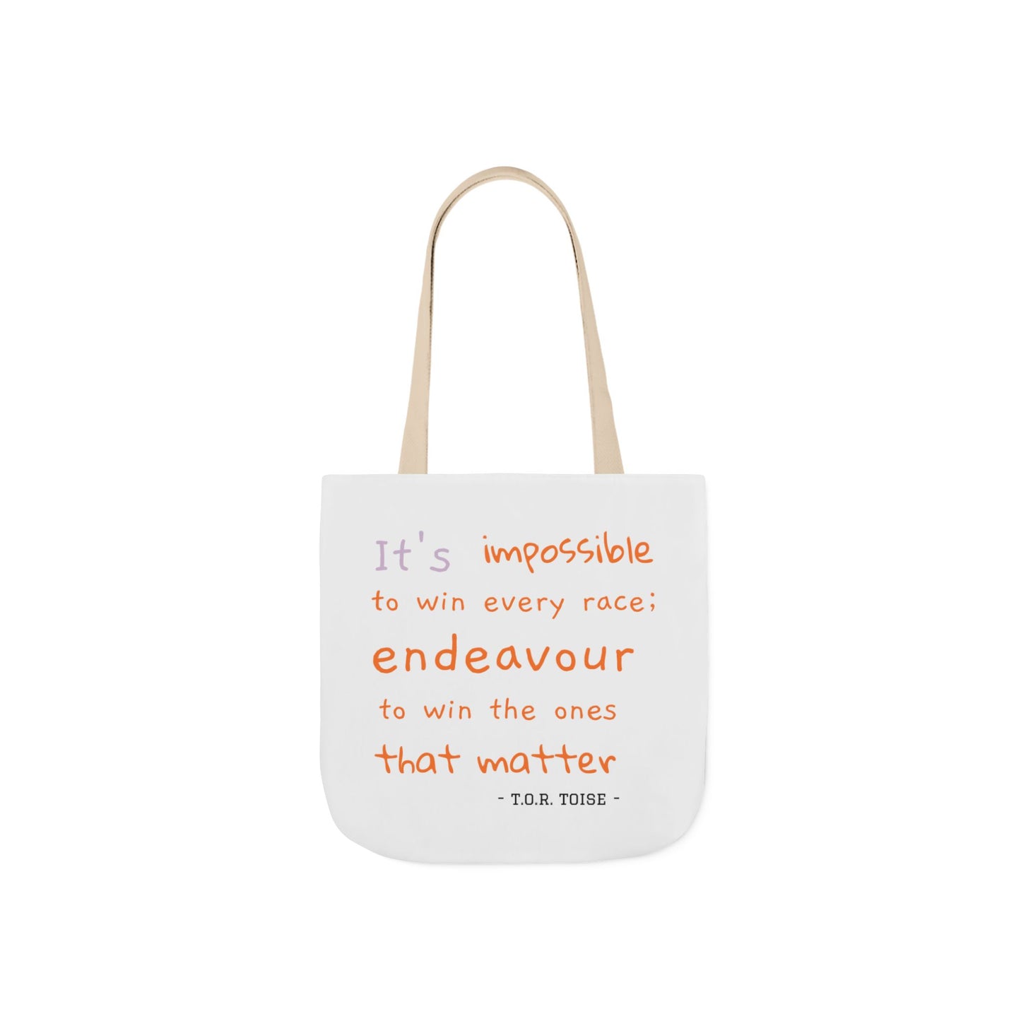 Inspirational Canvas Tote Bag with 5-Color Straps - Perfect for Everyday Use
