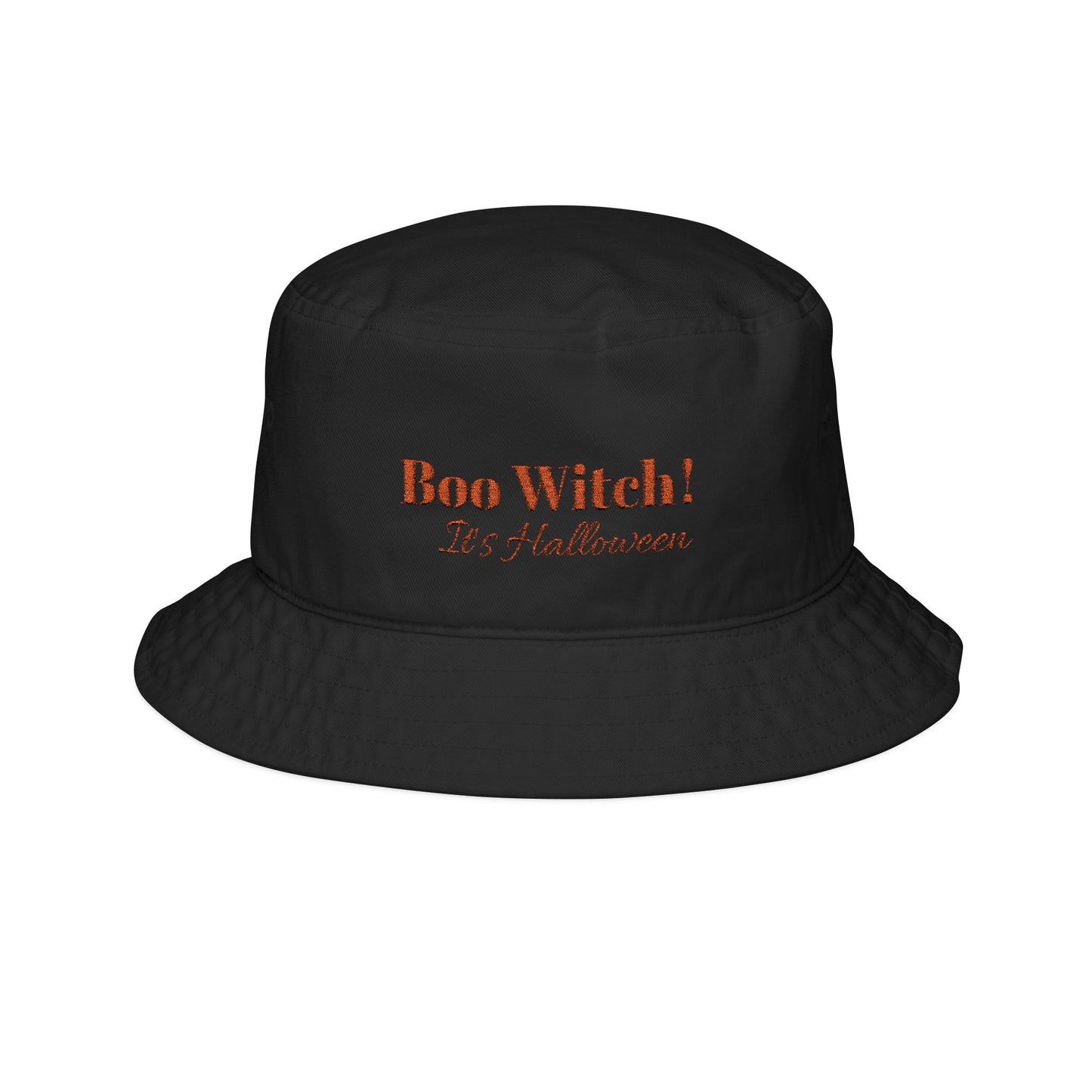 Embroidered Bucket Hat - "Boo Witch It's Halloween"