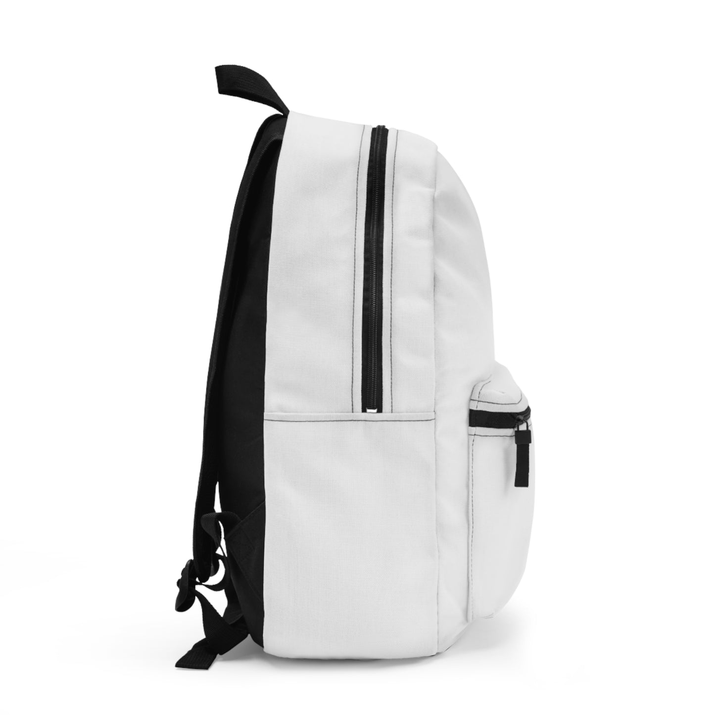 Stylish White Backpack with 'LOVE 'n STUFF' Design - Perfect for Daily Use