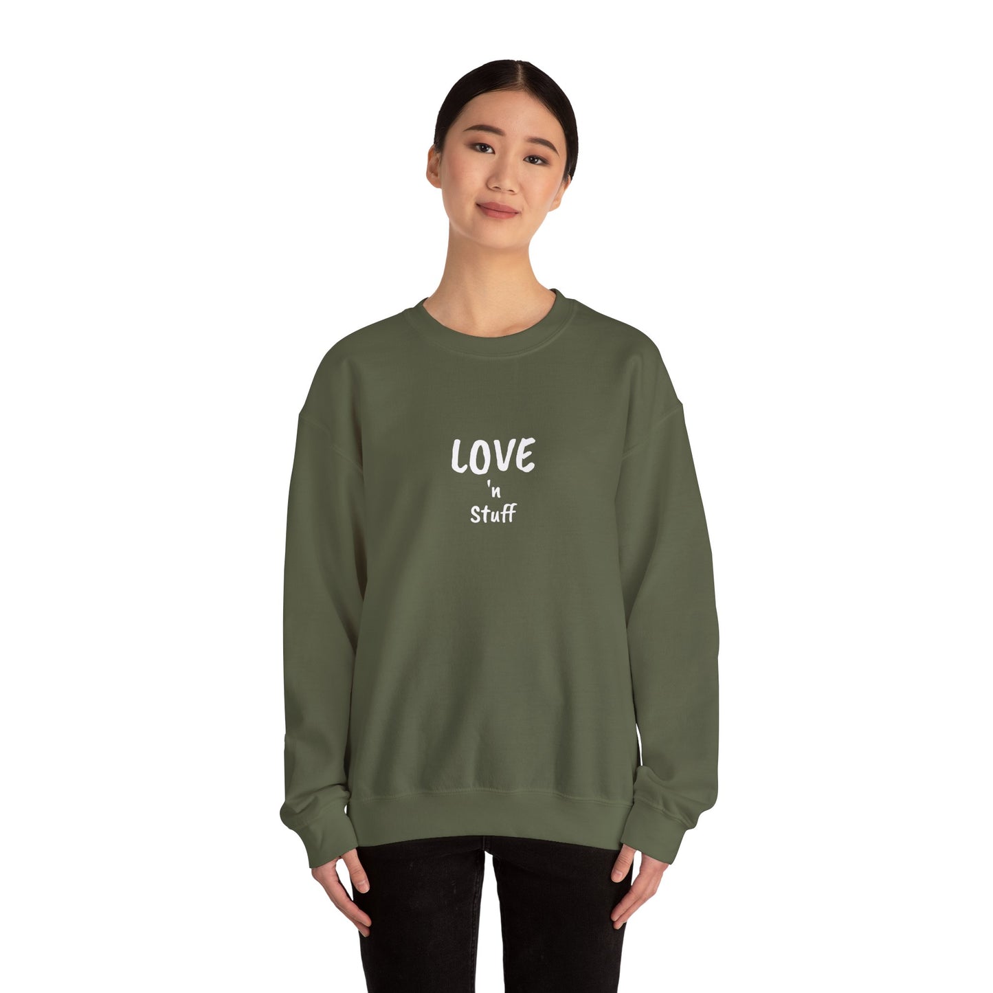 Unisex "Love 'n Stuff" Crewneck Sweatshirt - Cozy Casualwear for Everyday Comfort
