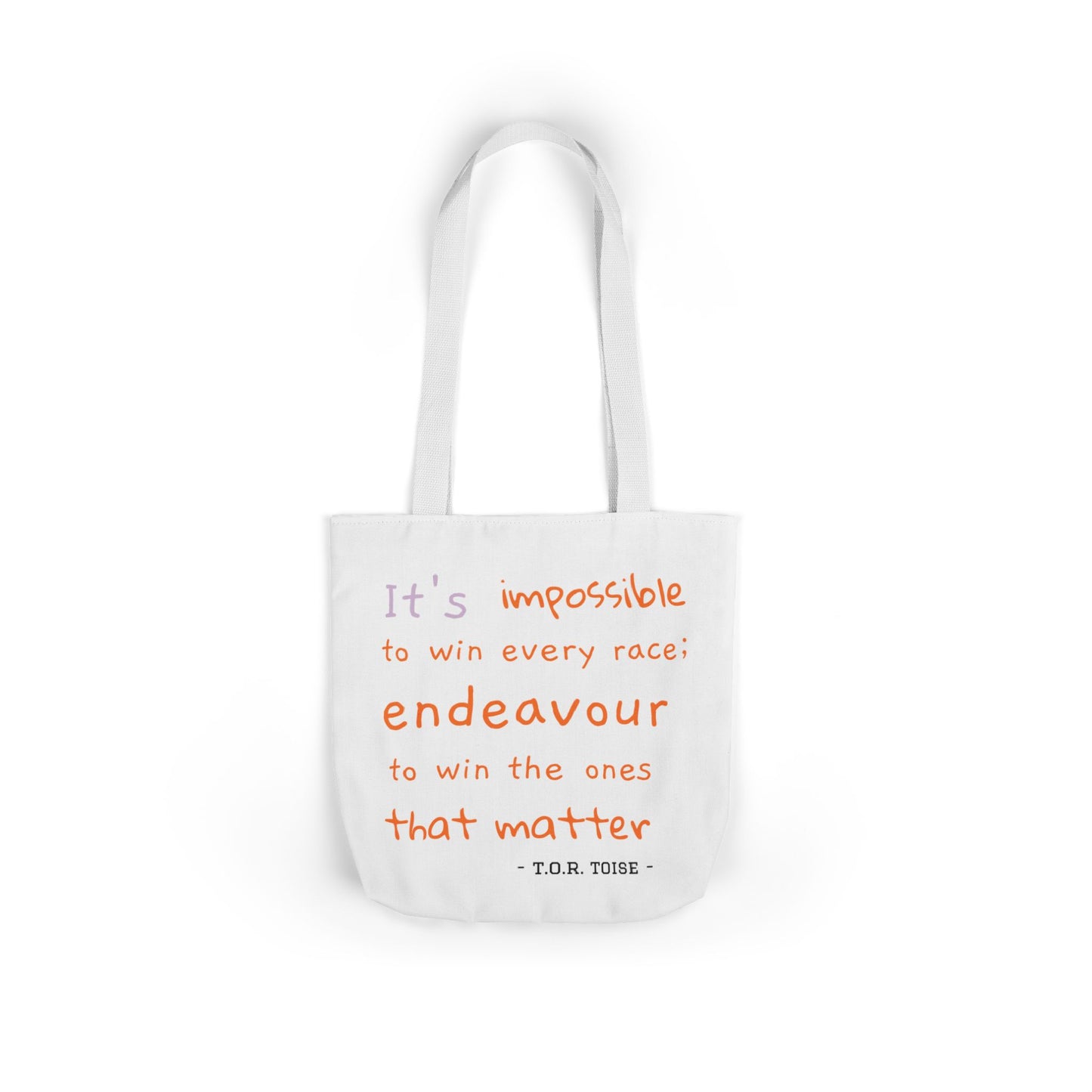 Inspirational Canvas Tote Bag with 5-Color Straps - Perfect for Everyday Use