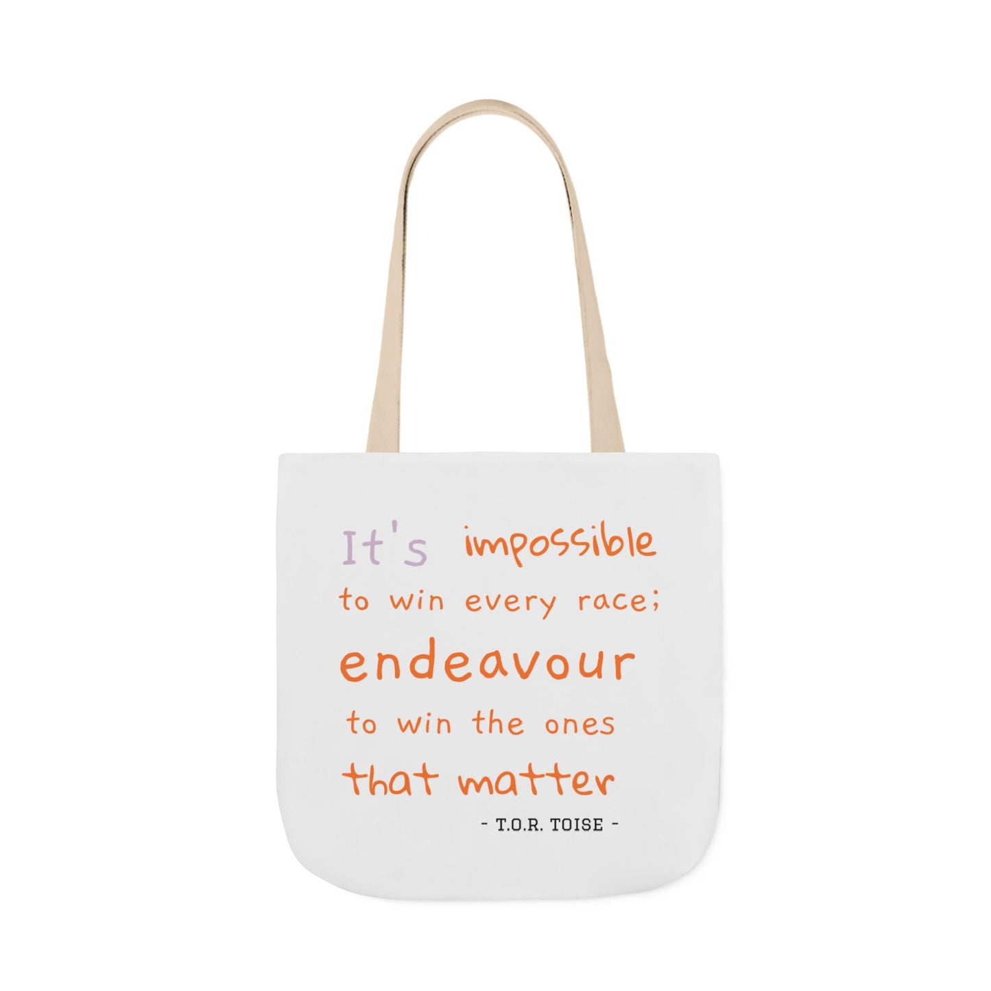 Inspirational Canvas Tote Bag with 5-Color Straps - Perfect for Everyday Use