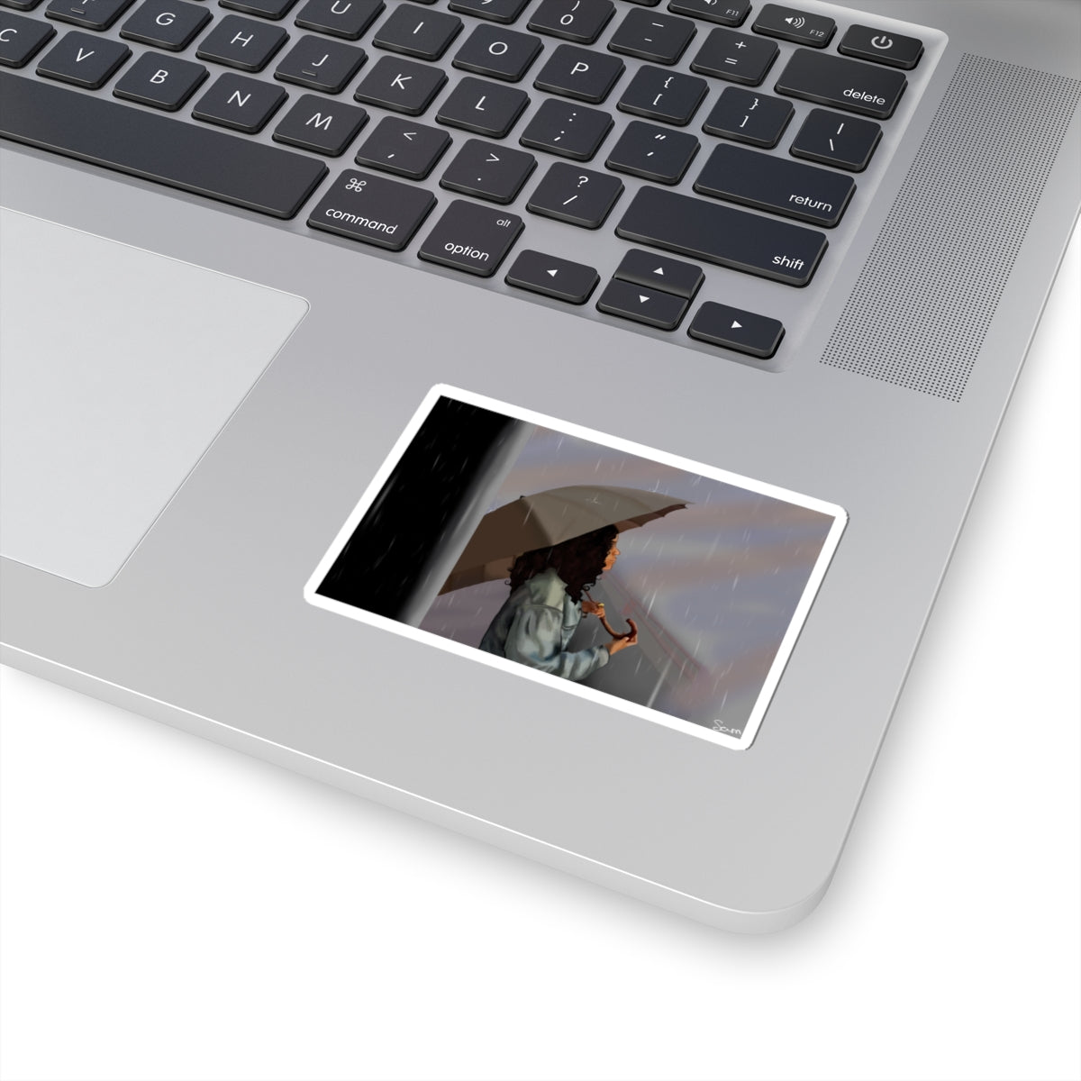 Emotional Rainy Day Kiss-Cut Stickers - Perfect for Laptop Decor (Music Merchandise)