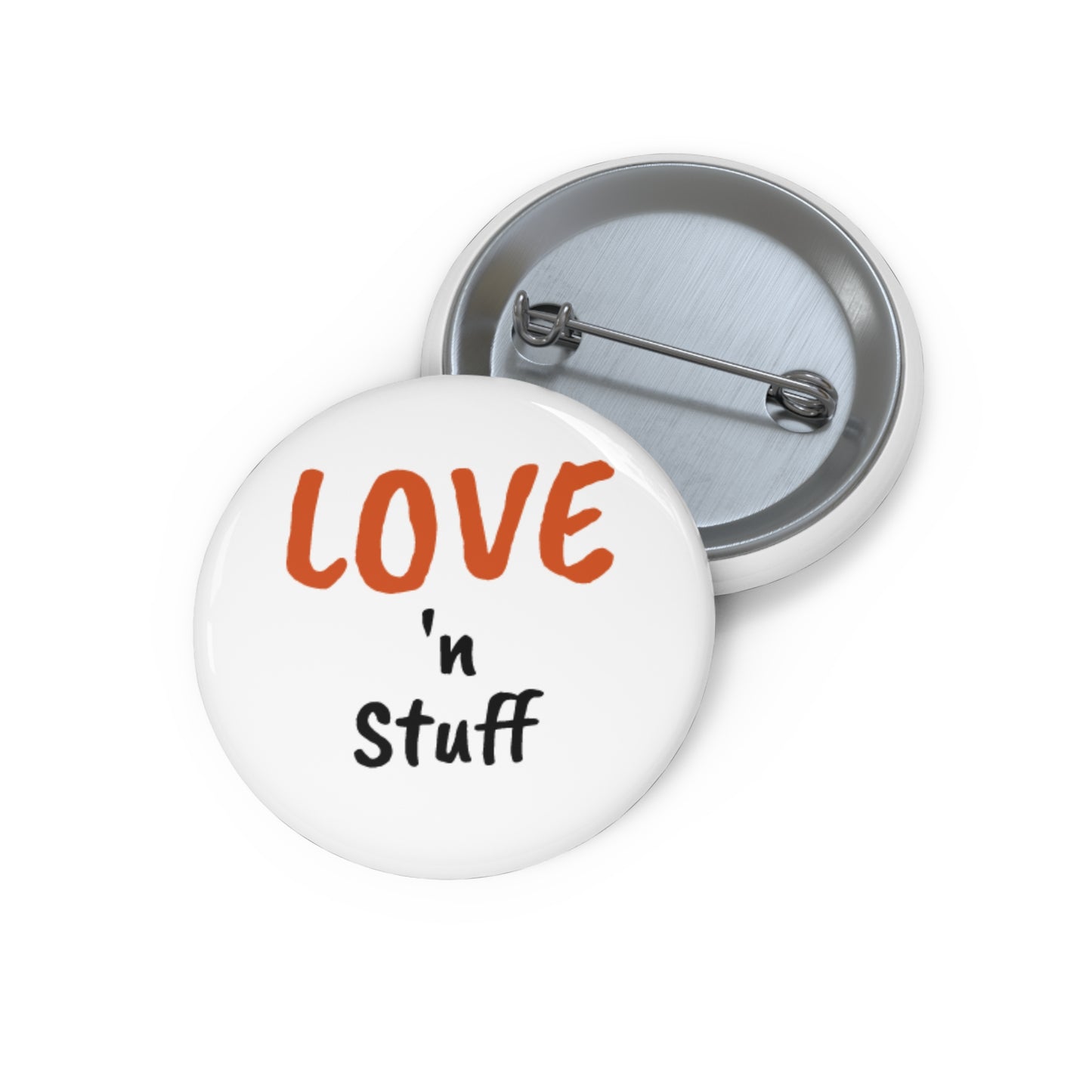'LOVE 'n STUFF' Pin Buttons, Cute Accessories, Love & Friendship Gifts, Fun Badge