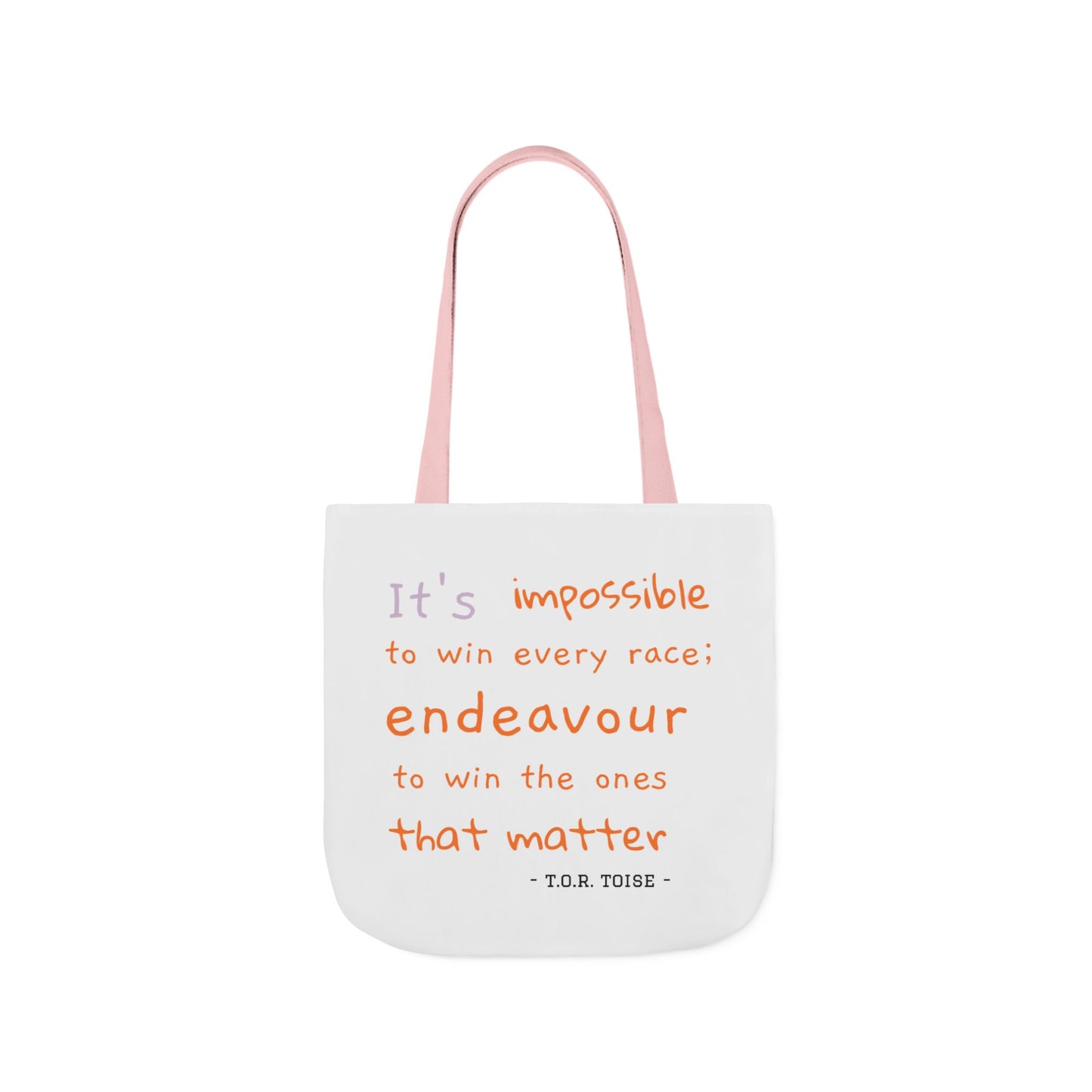 Inspirational Canvas Tote Bag with 5-Color Straps - Perfect for Everyday Use