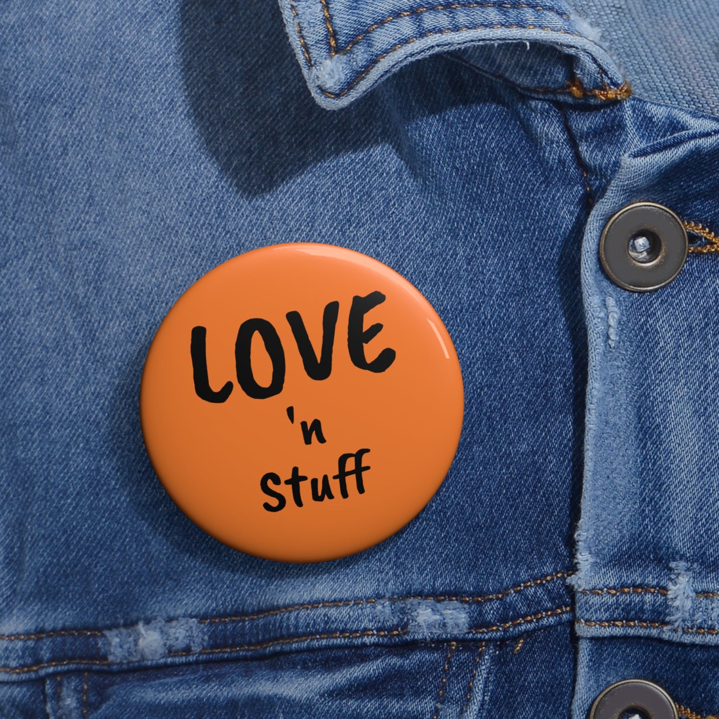 'LOVE 'n STUFF' Pin Buttons, Cute Accessories, Love & Friendship Gifts, Fun Badge
