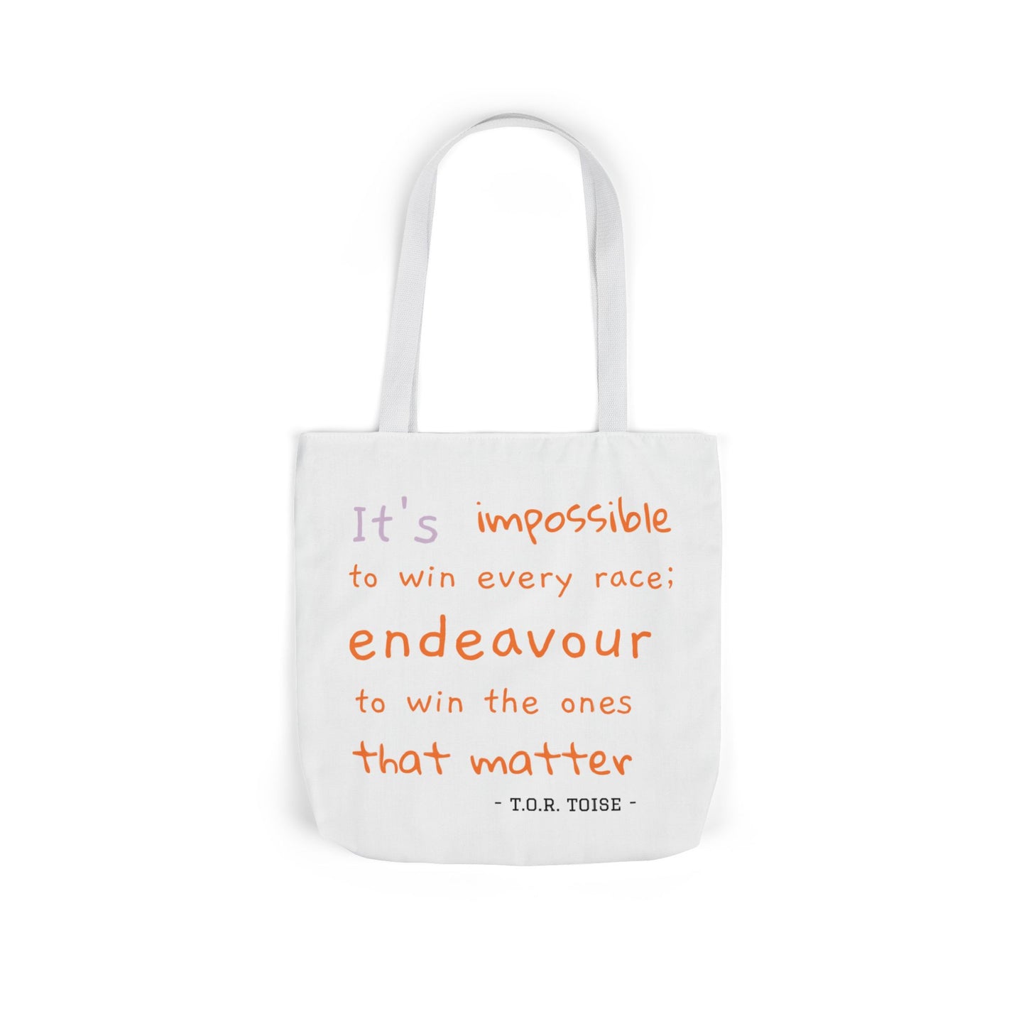 Inspirational Canvas Tote Bag with 5-Color Straps - Perfect for Everyday Use