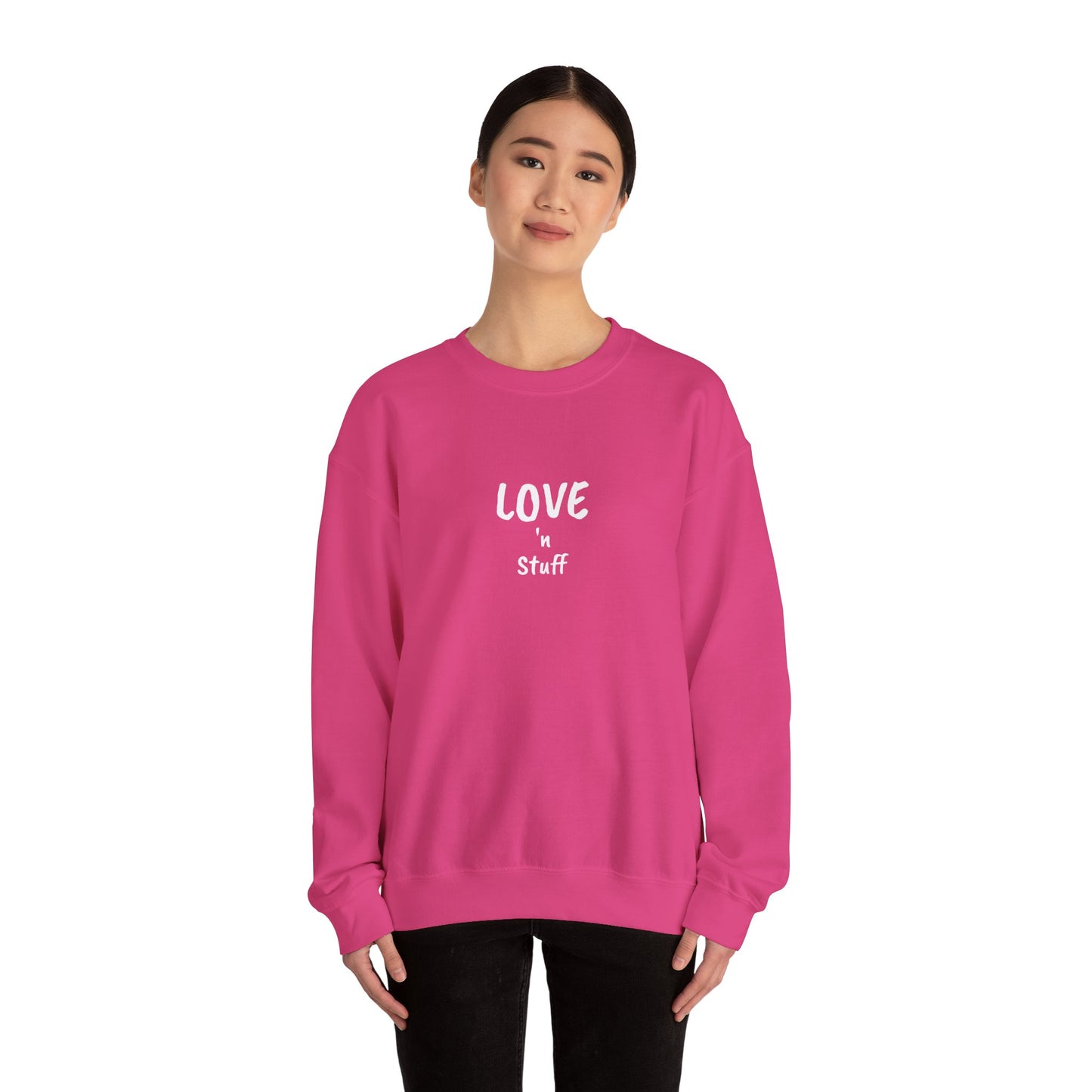 Unisex "Love 'n Stuff" Crewneck Sweatshirt - Cozy Casualwear for Everyday Comfort