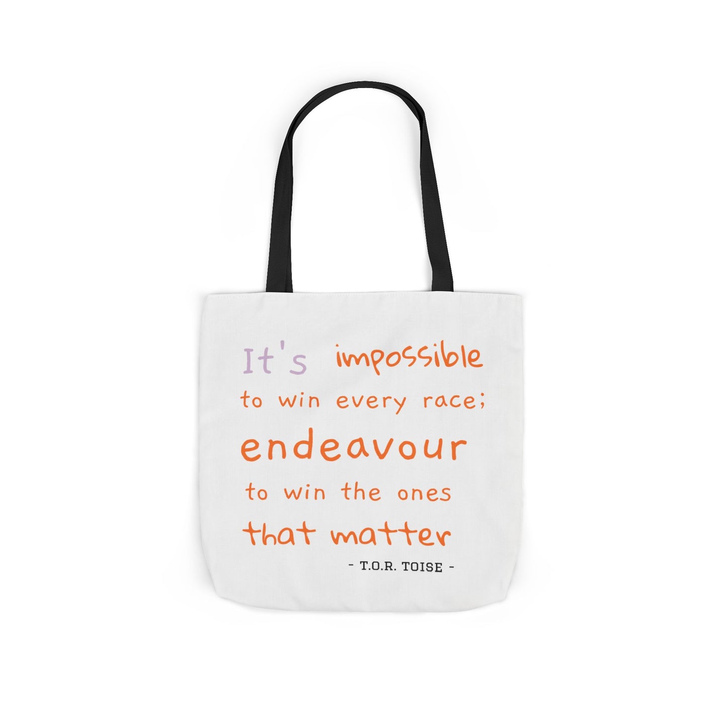 Inspirational Canvas Tote Bag with 5-Color Straps - Perfect for Everyday Use