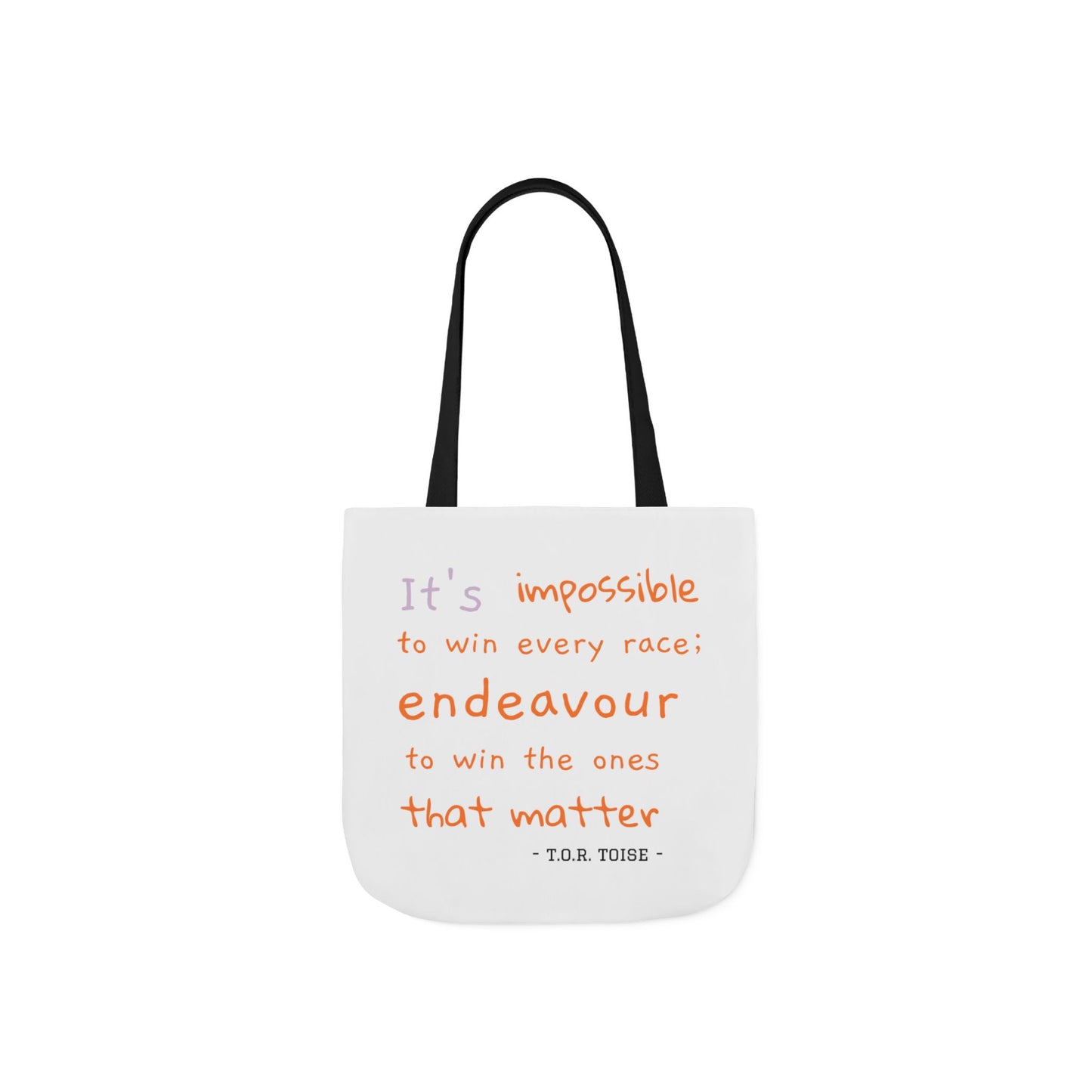 Inspirational Canvas Tote Bag with 5-Color Straps - Perfect for Everyday Use