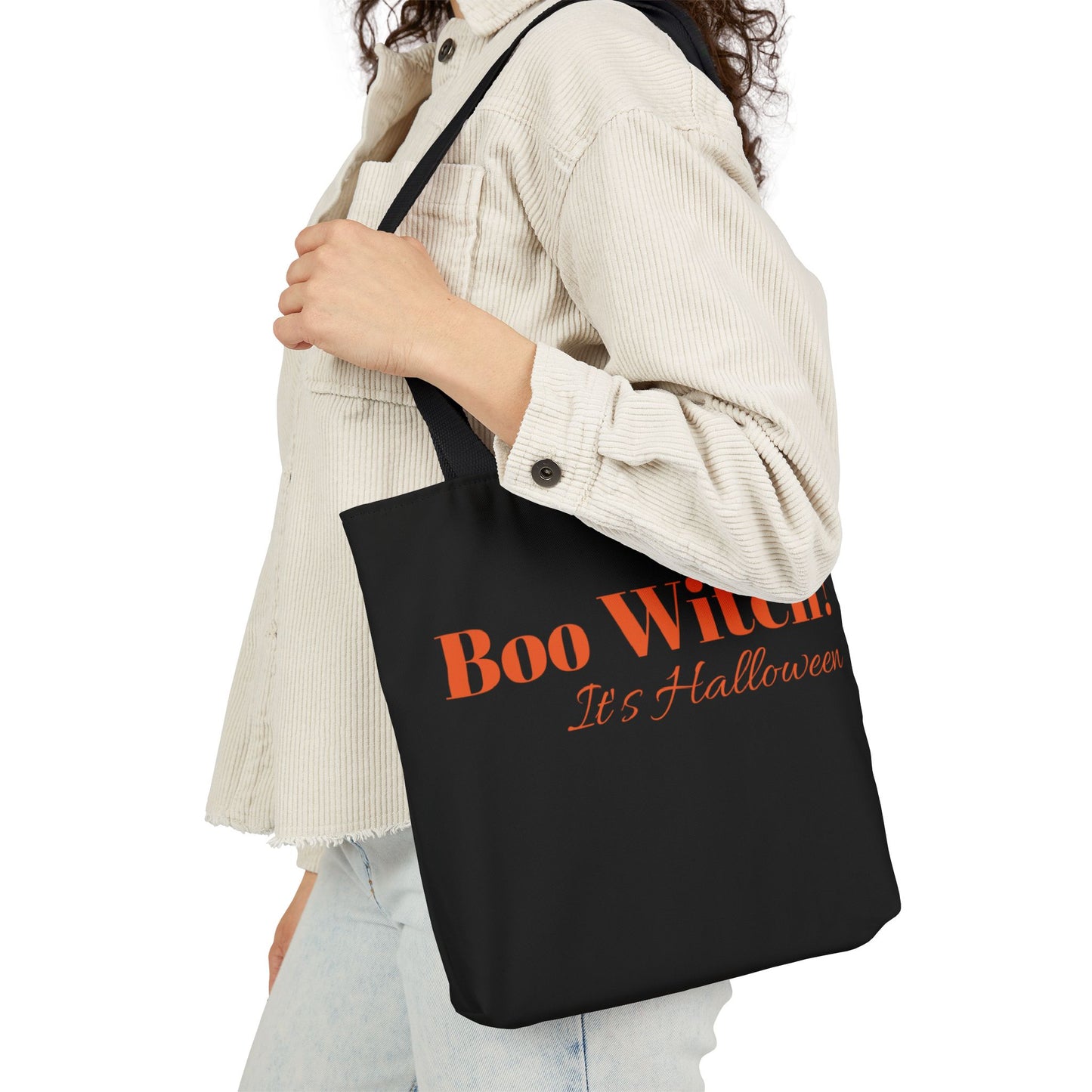 "Boo Witch! It's Halloween" Canvas Tote Bag - Perfect for Everyday Use