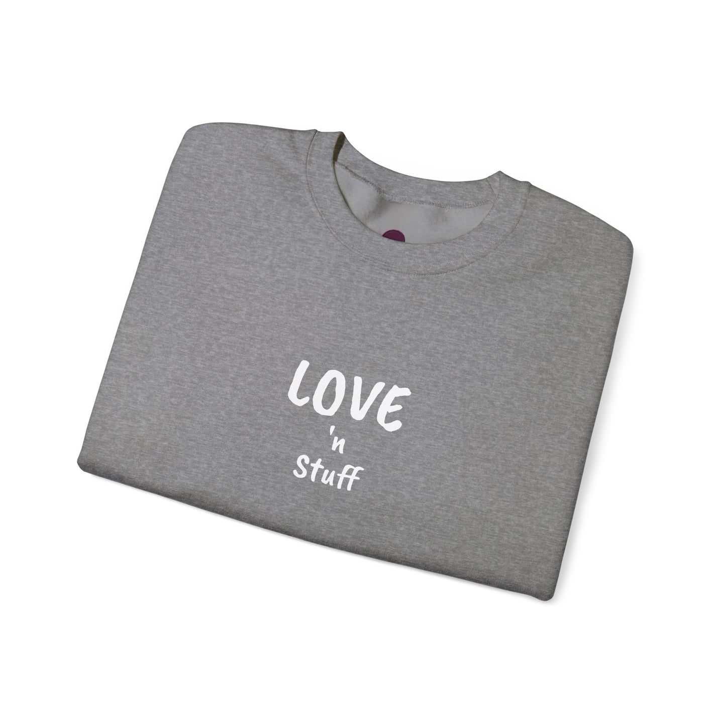 Unisex "Love 'n Stuff" Crewneck Sweatshirt - Cozy Casualwear for Everyday Comfort