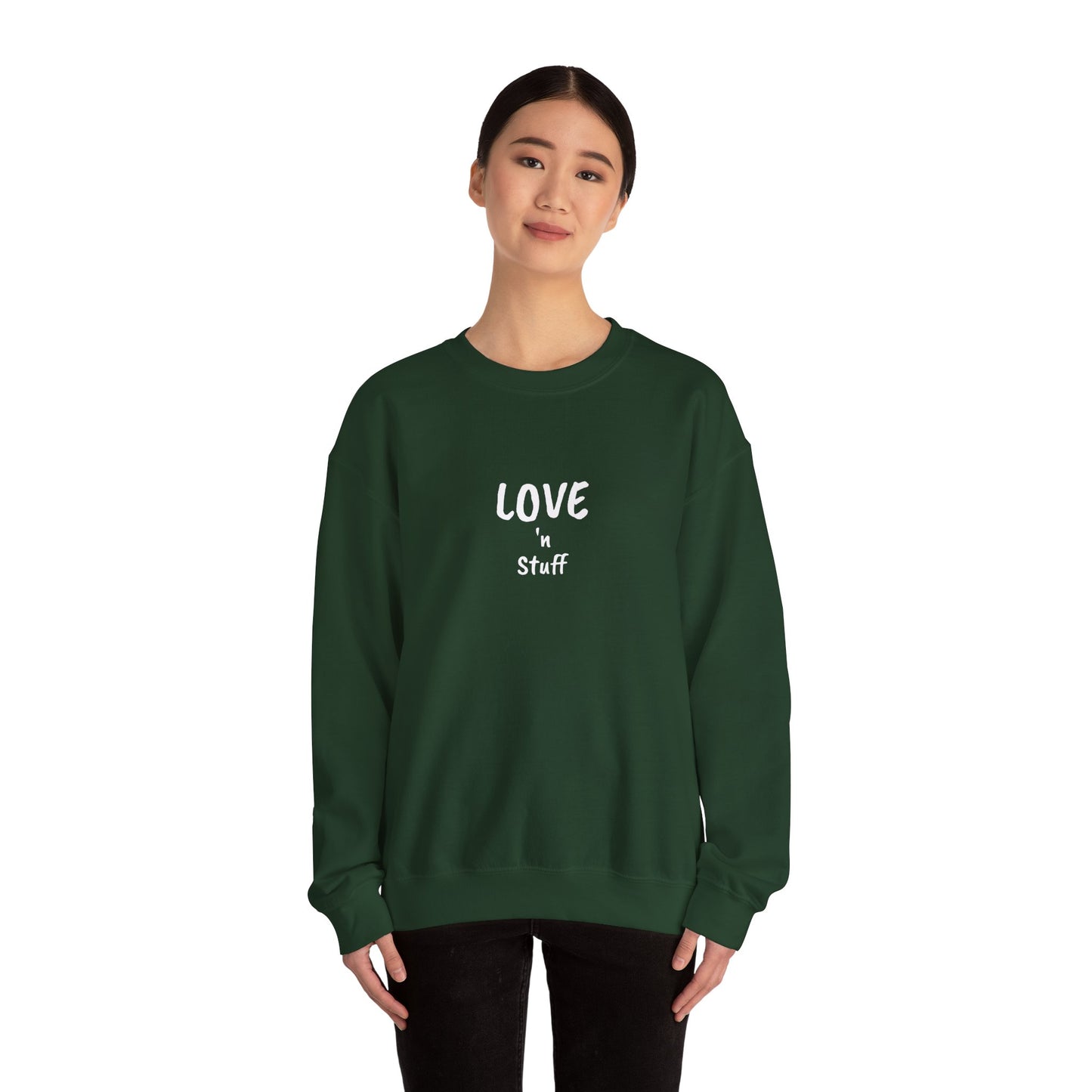 Unisex "Love 'n Stuff" Crewneck Sweatshirt - Cozy Casualwear for Everyday Comfort