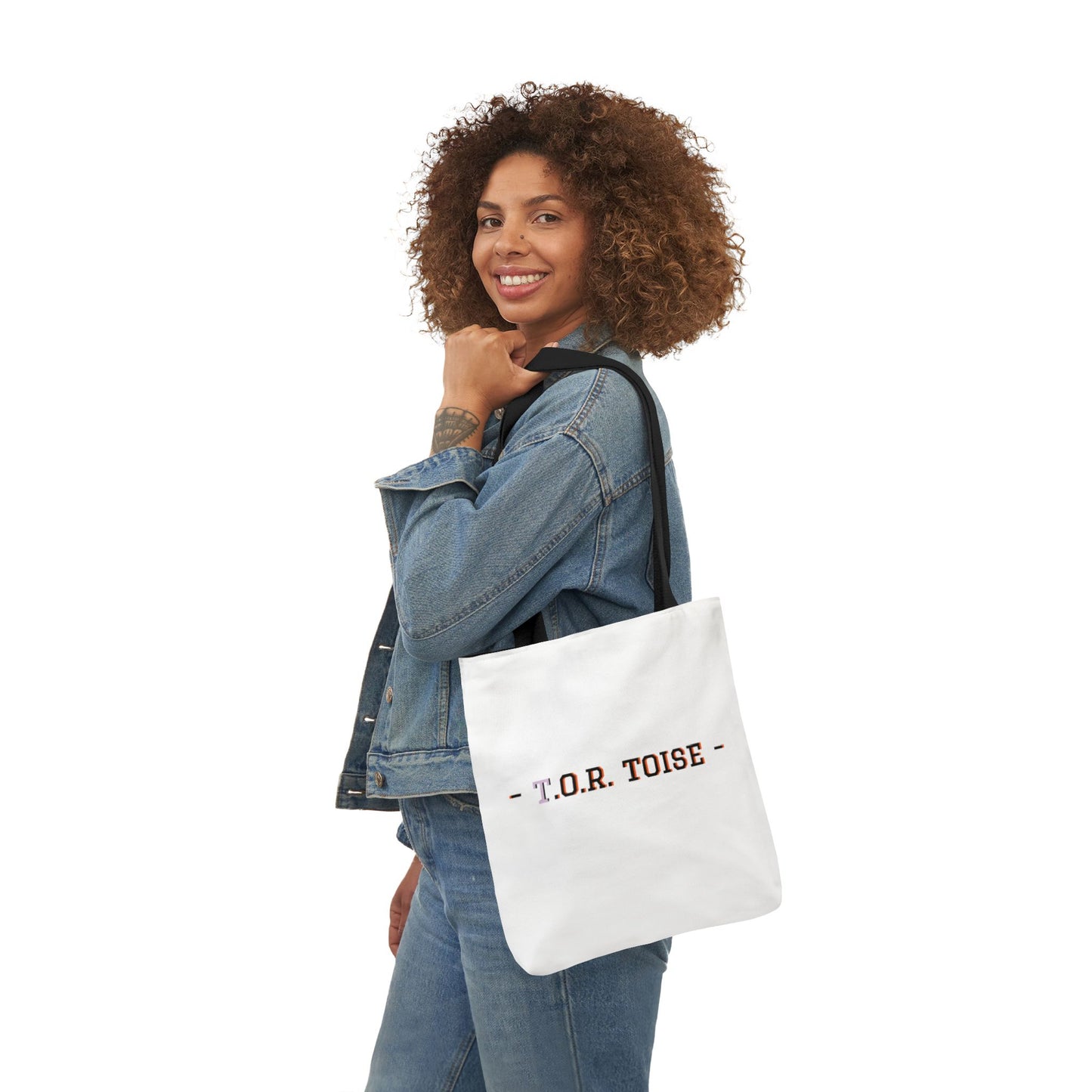 Stylish Canvas Tor Toise Tote Bag with 5-Color Straps - Perfect for Everyday Use