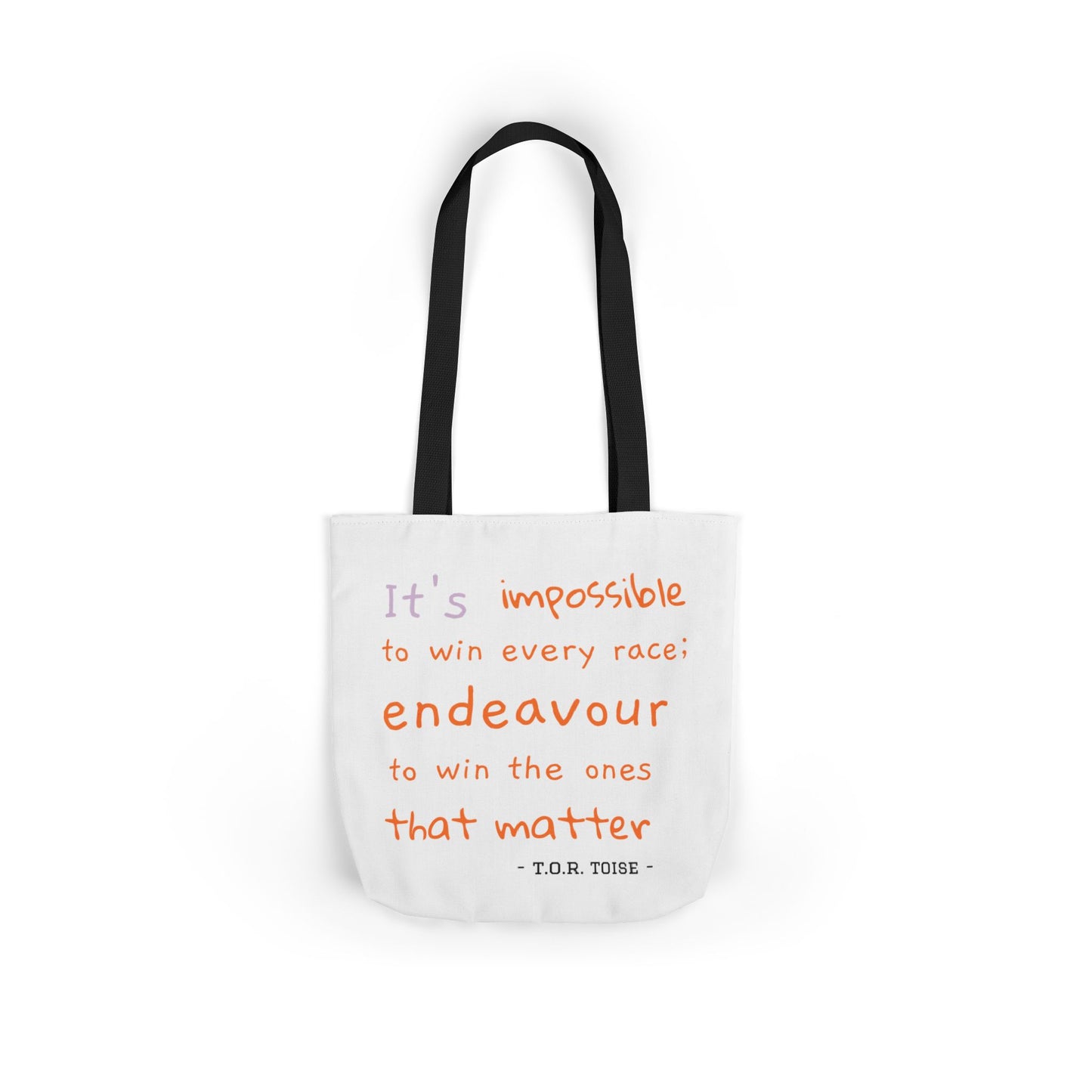 Inspirational Canvas Tote Bag with 5-Color Straps - Perfect for Everyday Use