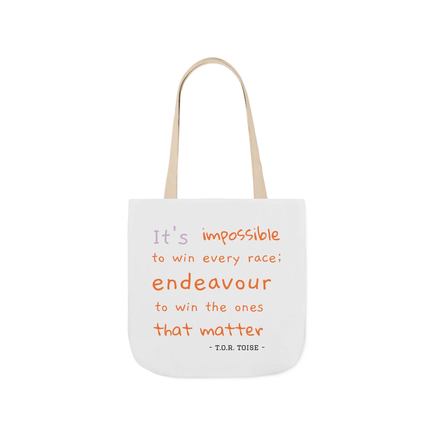 Inspirational Canvas Tote Bag with 5-Color Straps - Perfect for Everyday Use