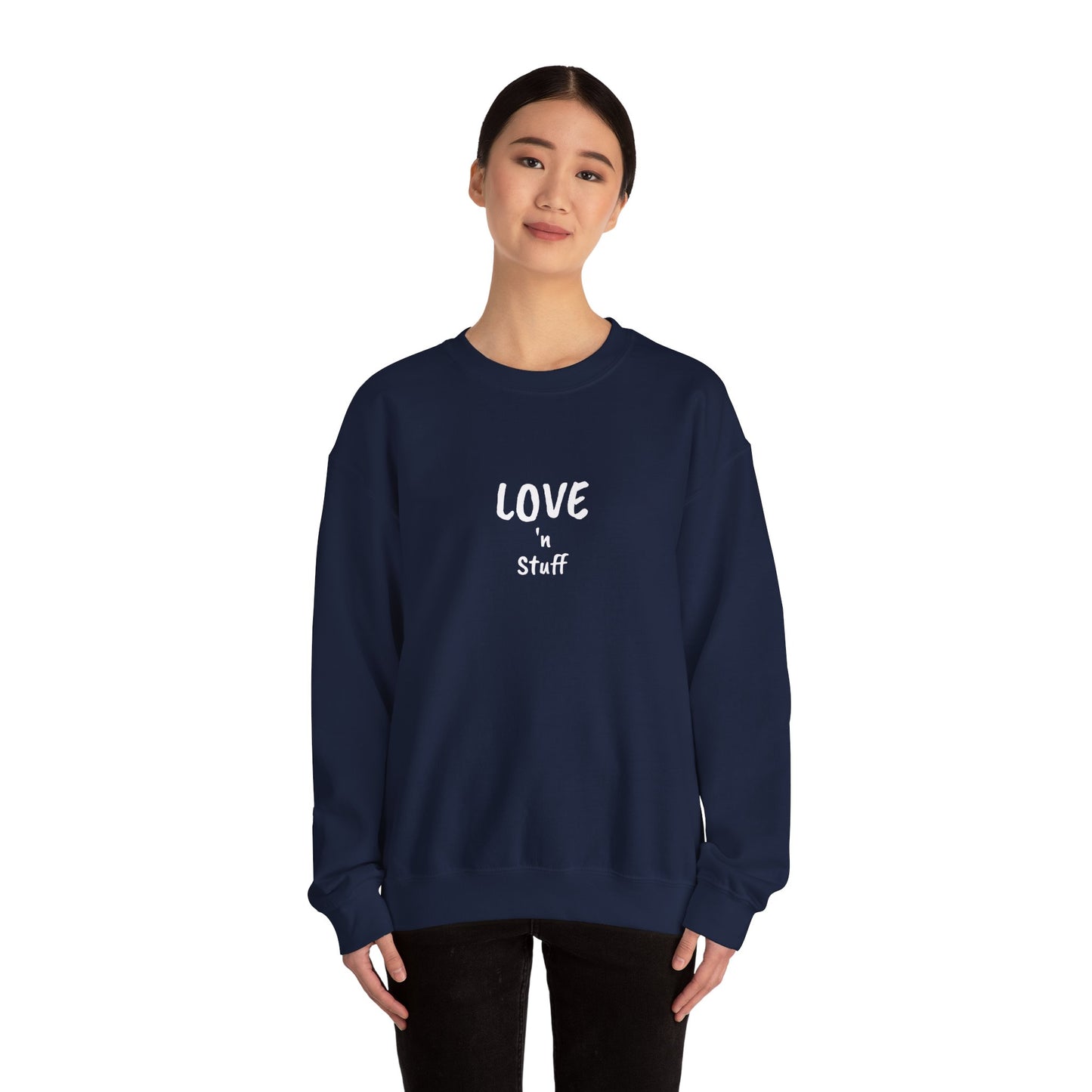 Unisex "Love 'n Stuff" Crewneck Sweatshirt - Cozy Casualwear for Everyday Comfort