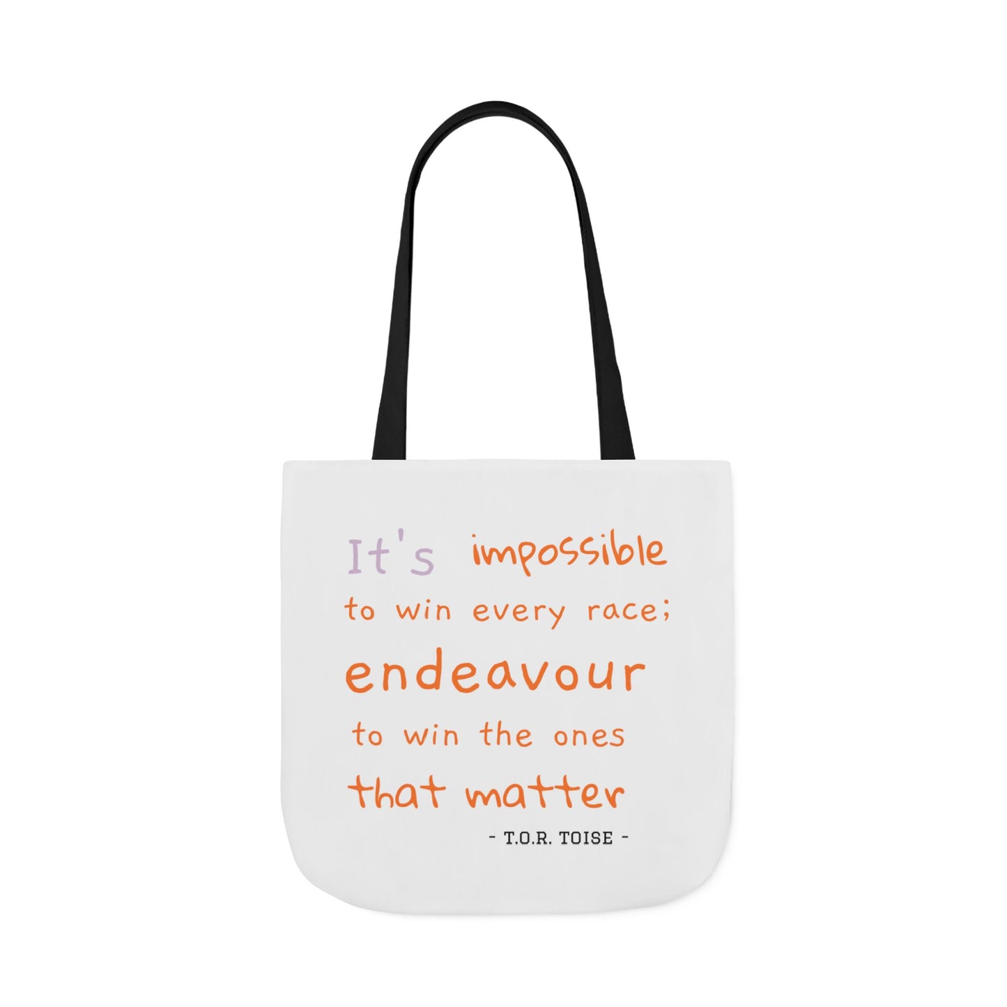 Inspirational Canvas Tote Bag with 5-Color Straps - Perfect for Everyday Use