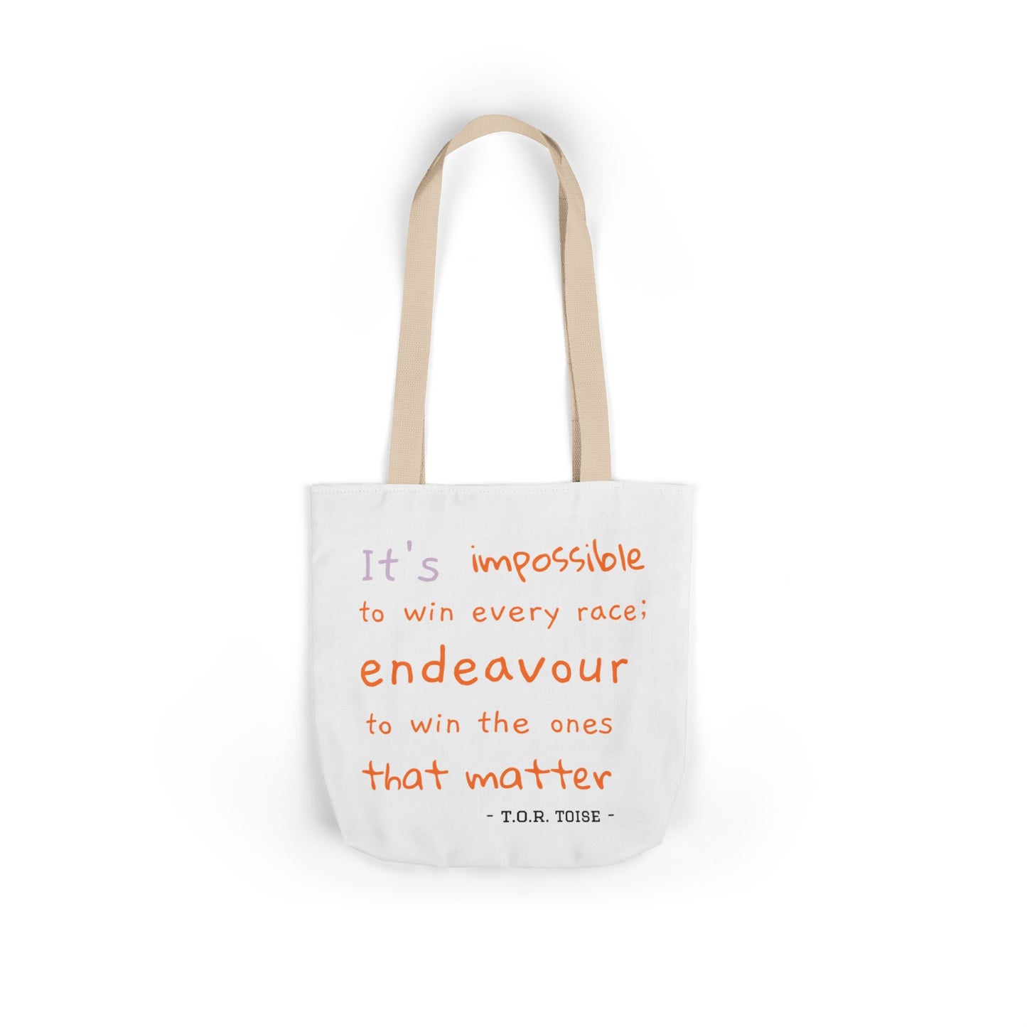 Inspirational Canvas Tote Bag with 5-Color Straps - Perfect for Everyday Use