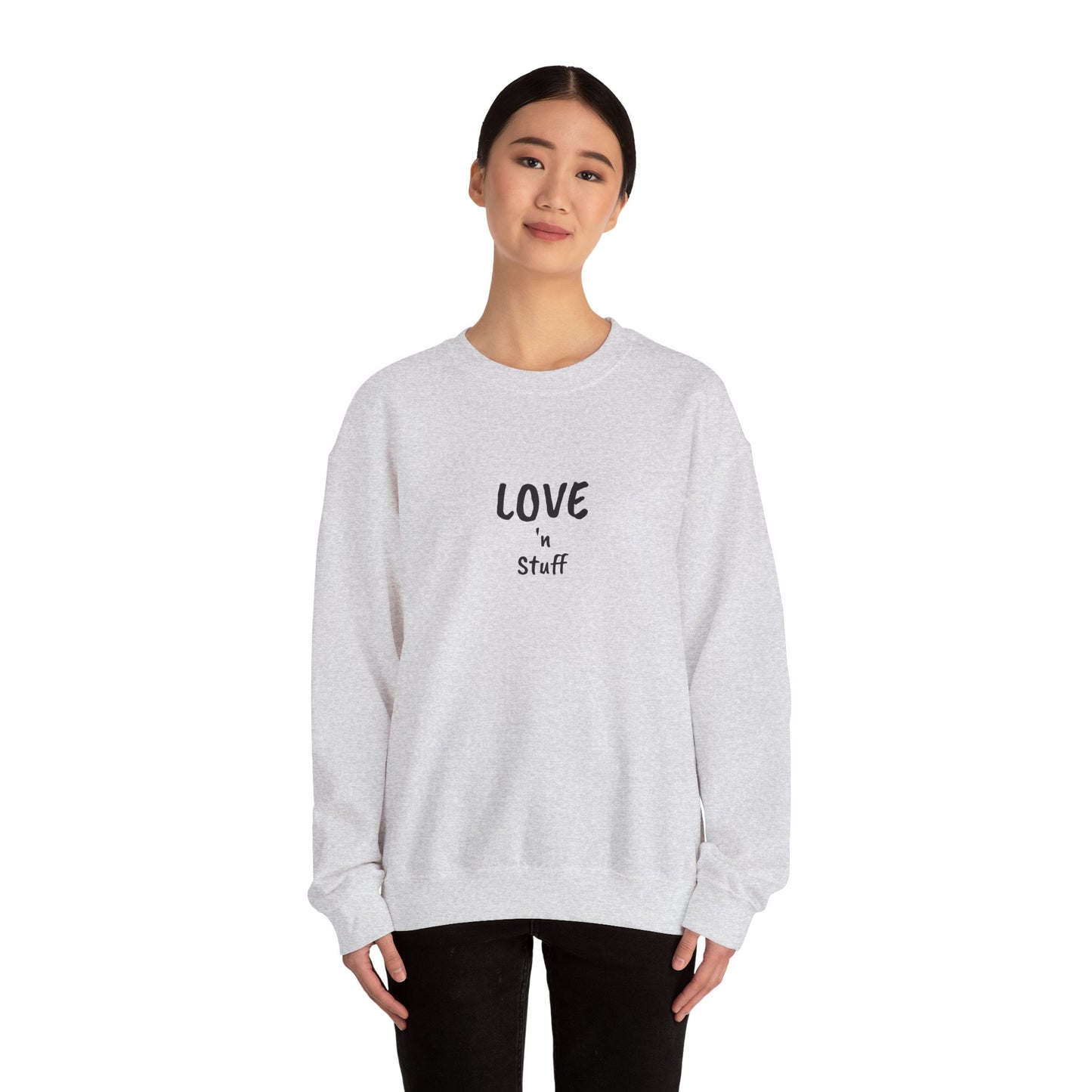Unisex "Love 'n Stuff" Crewneck Sweatshirt - Cozy Casualwear for Everyday Comfort
