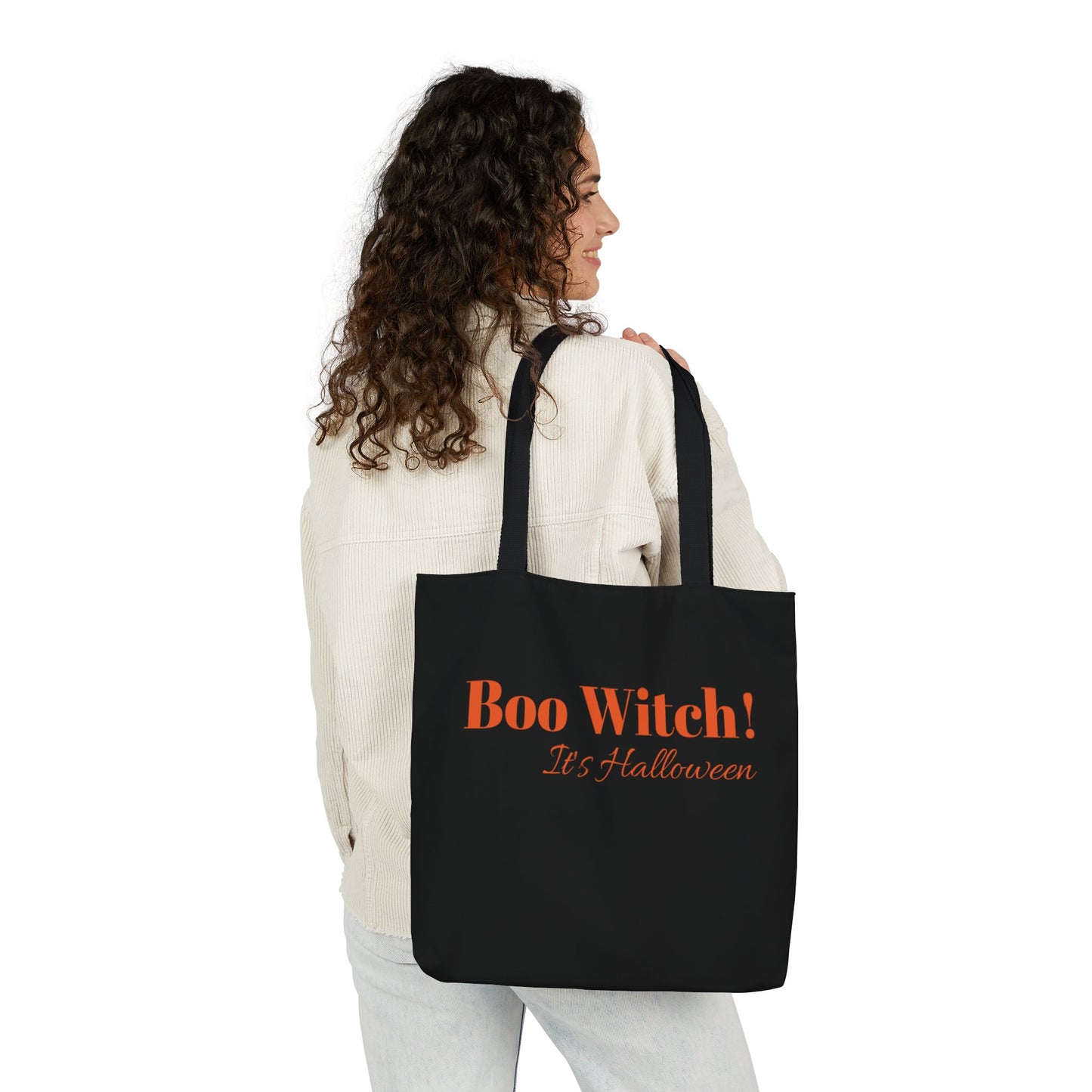 "Boo Witch! It's Halloween" Canvas Tote Bag - Perfect for Everyday Use