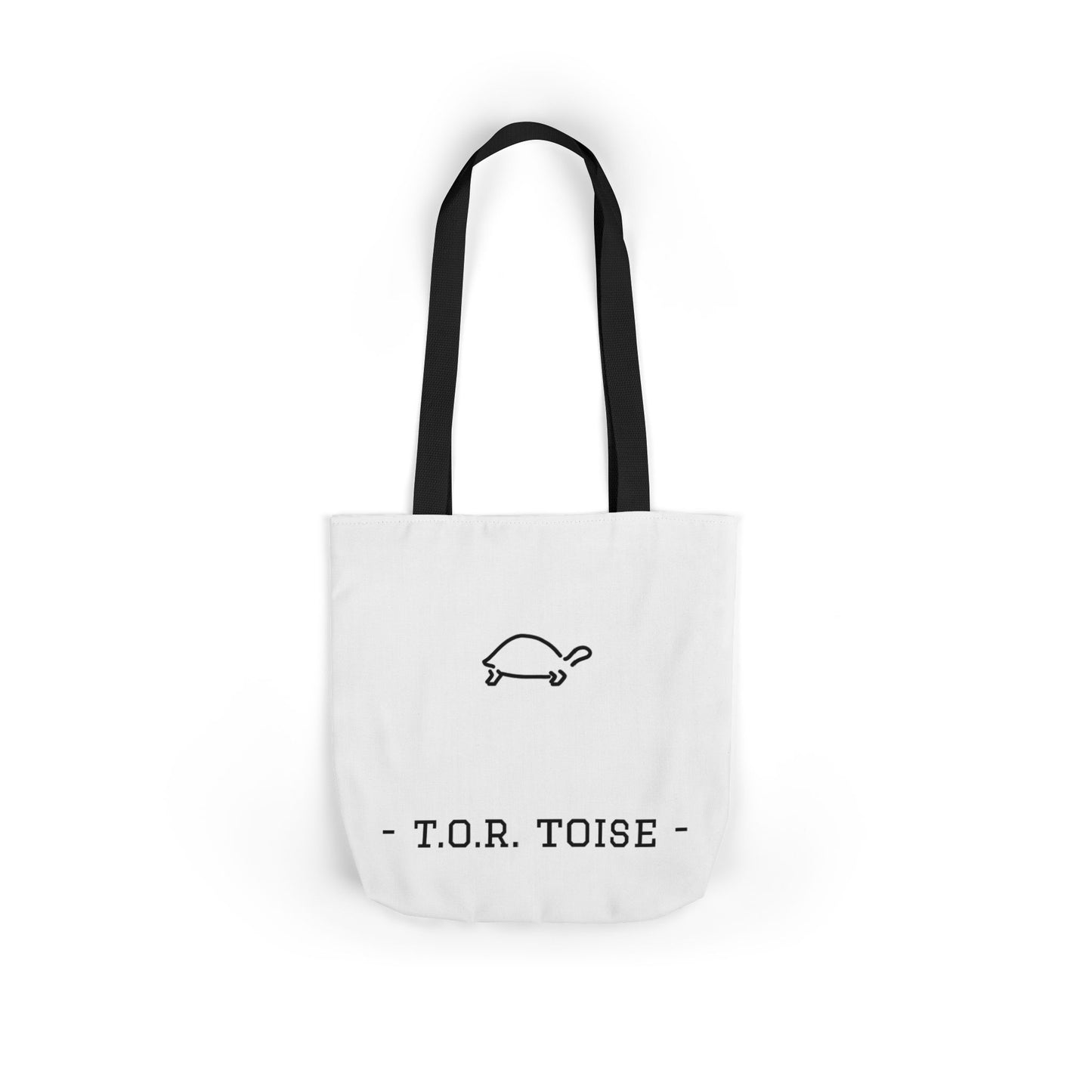 Cute Tortoise Canvas Tote Bag with 5-Color Straps - T.O.R. Toise Design