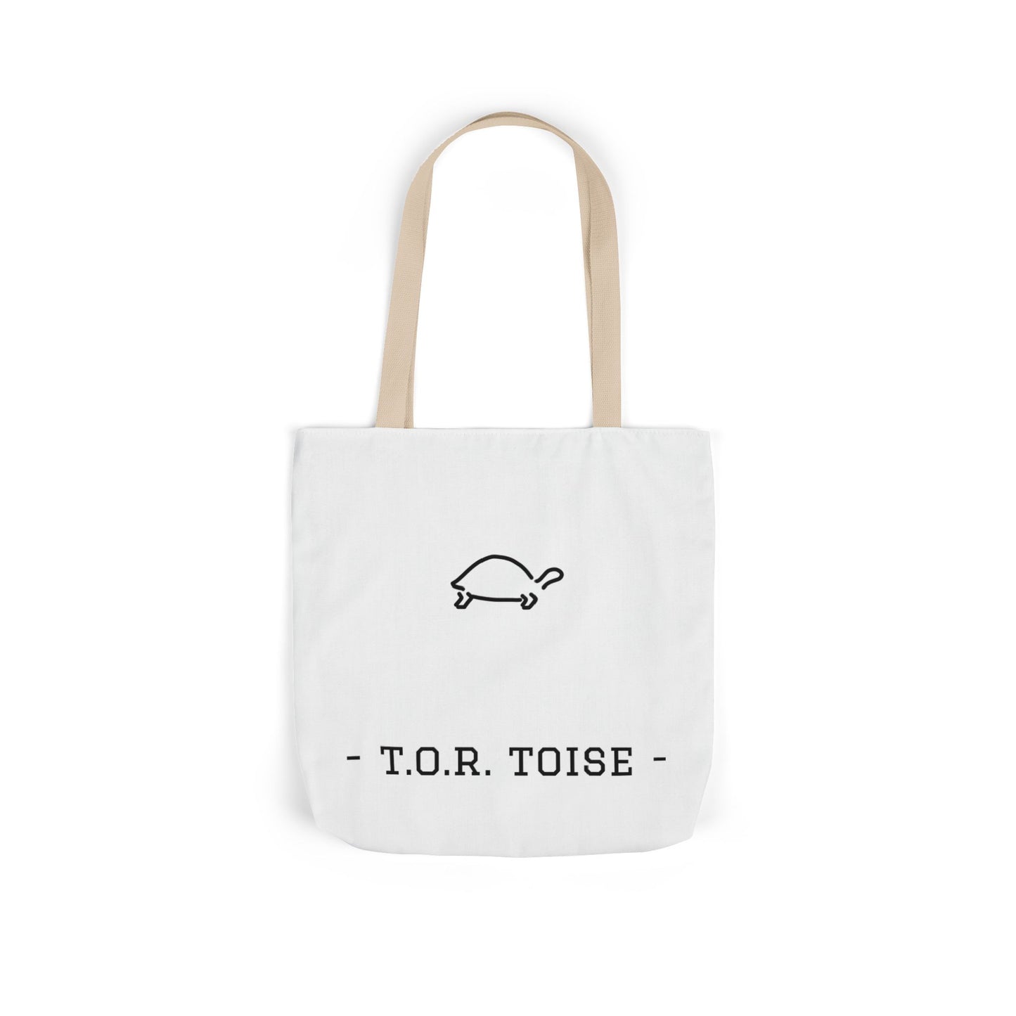 Cute Tortoise Canvas Tote Bag with 5-Color Straps - T.O.R. Toise Design