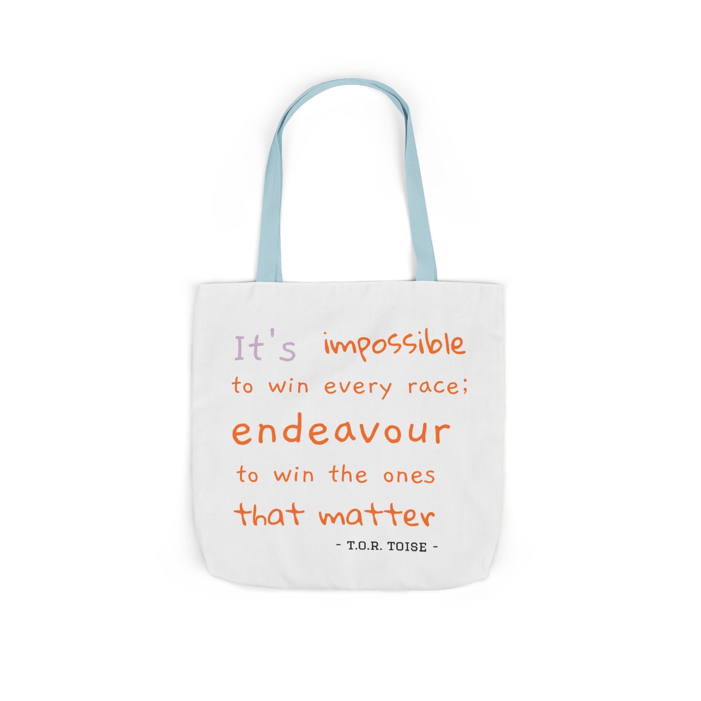 Inspirational Canvas Tote Bag with 5-Color Straps - Perfect for Everyday Use